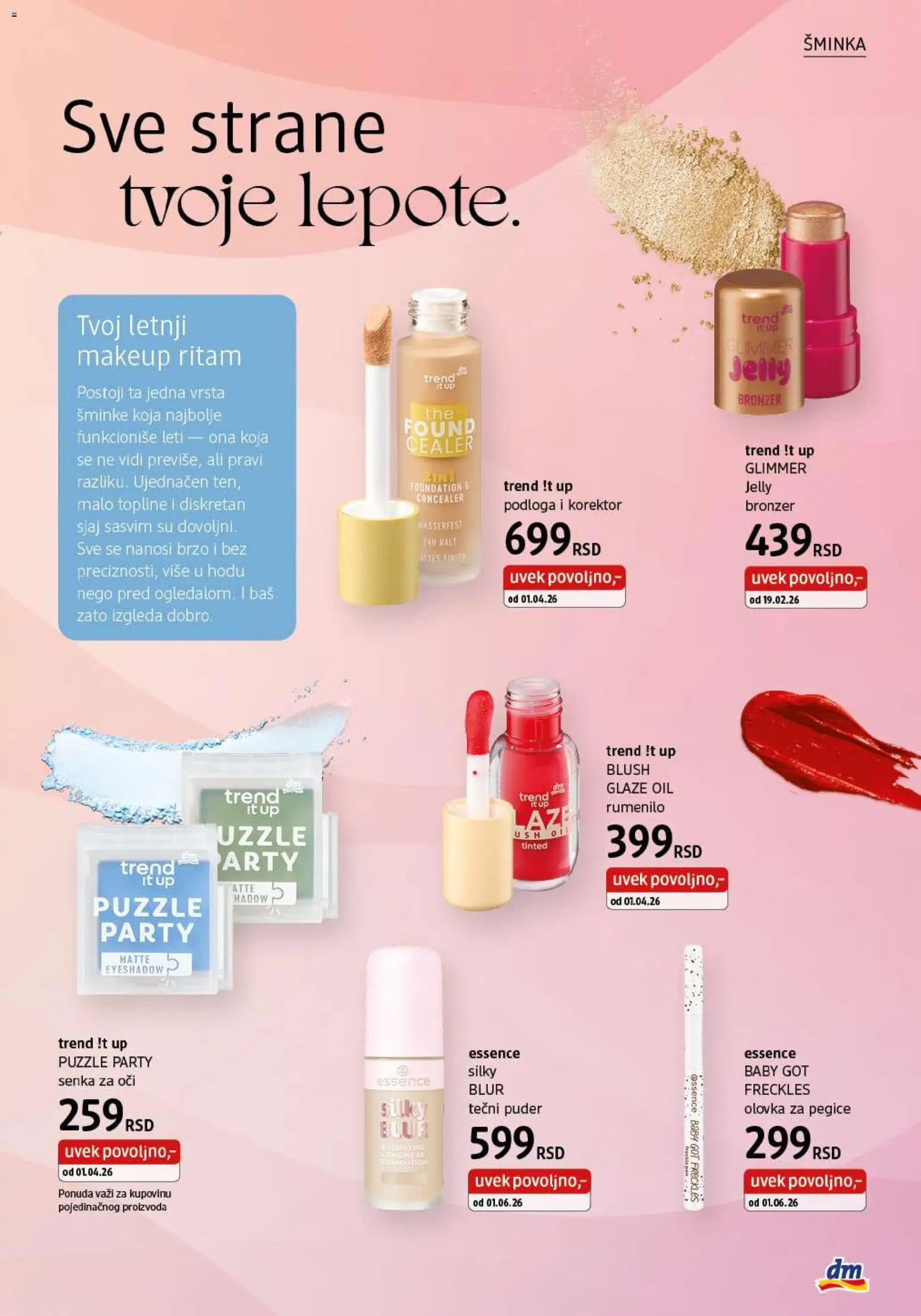 DM Drogerie katalog - važi od 01.06.2026 | Strana: 7 | Proizvode: Tečni puder, Korektor, Puder, Bronzer