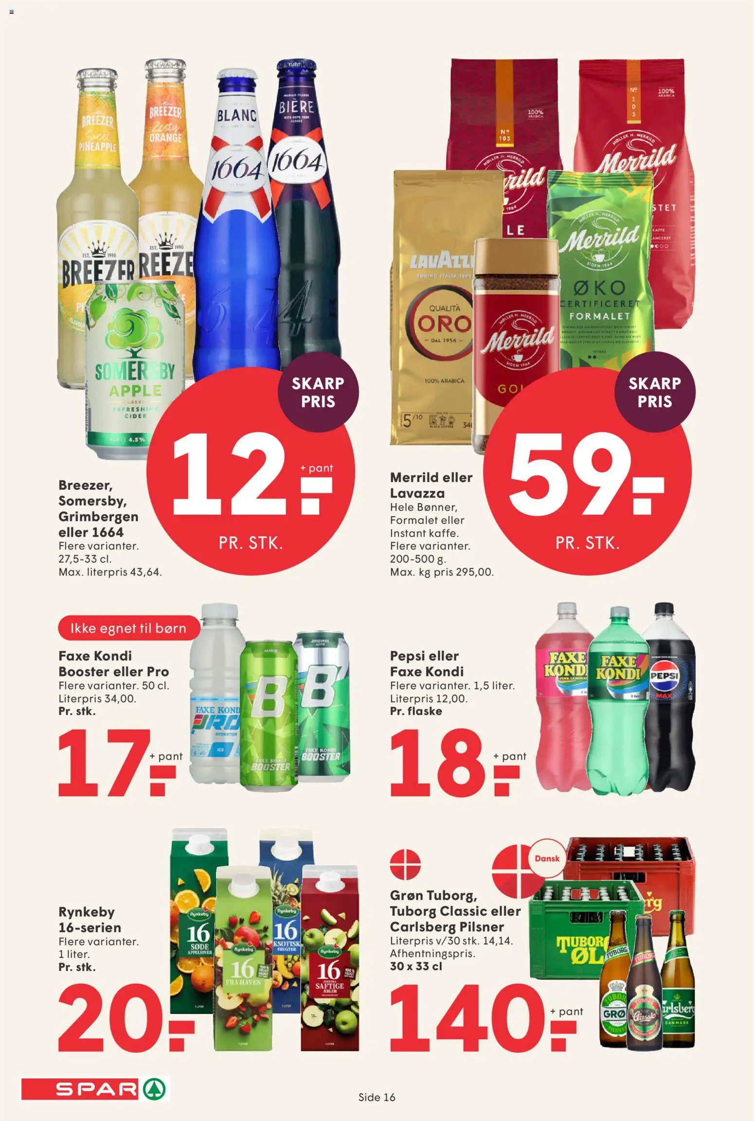 Spar tilbudsavis – gyldig fra 31/07/2026 | Side: 17 | Produkter: Kaffe, Cider, Faxe Kondi, Pepsi