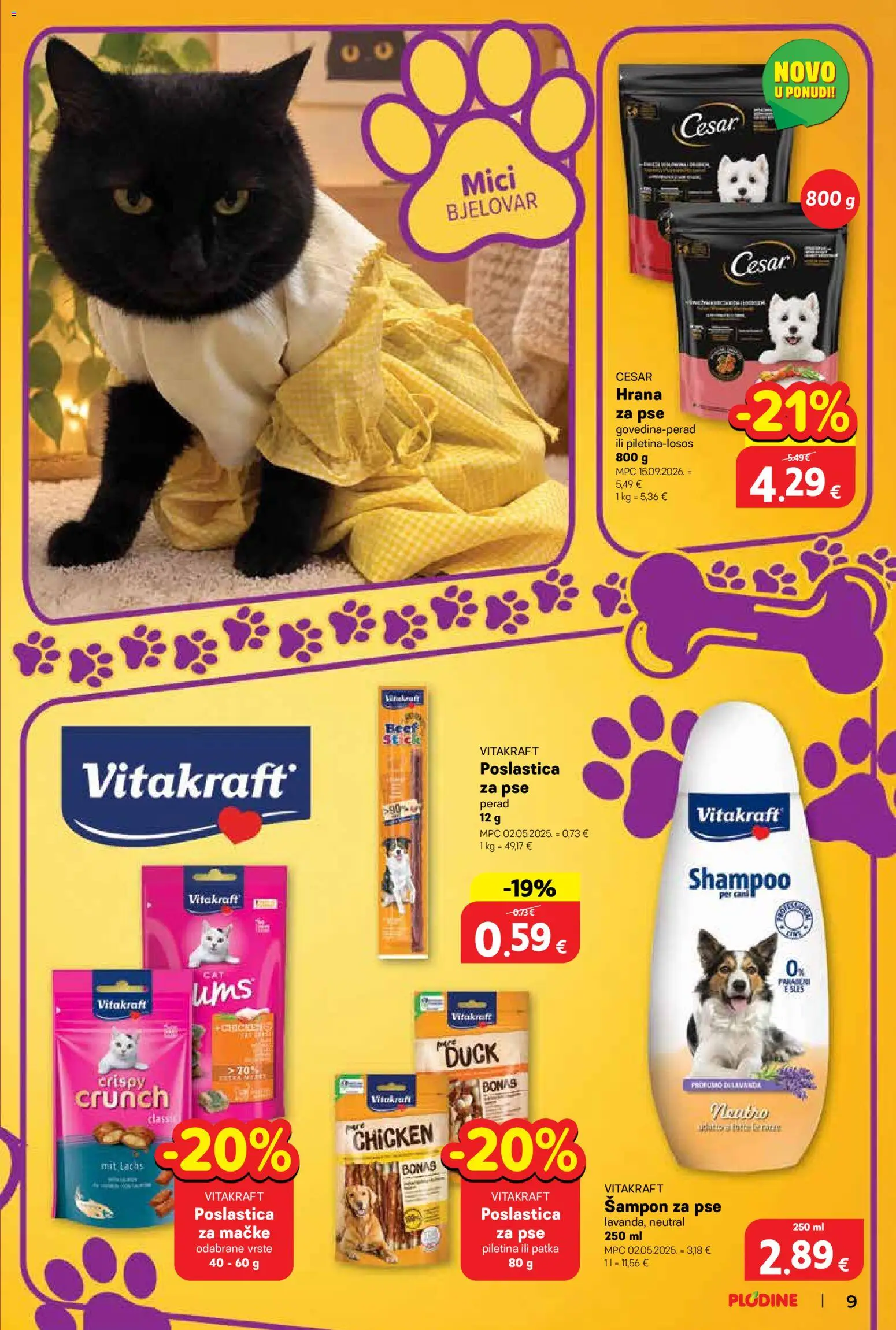 Plodine katalog | vrijedi od 01.10.2026 | Stranica: 9 | Proizvodi: Šampon, Patka, Piletina, Perad