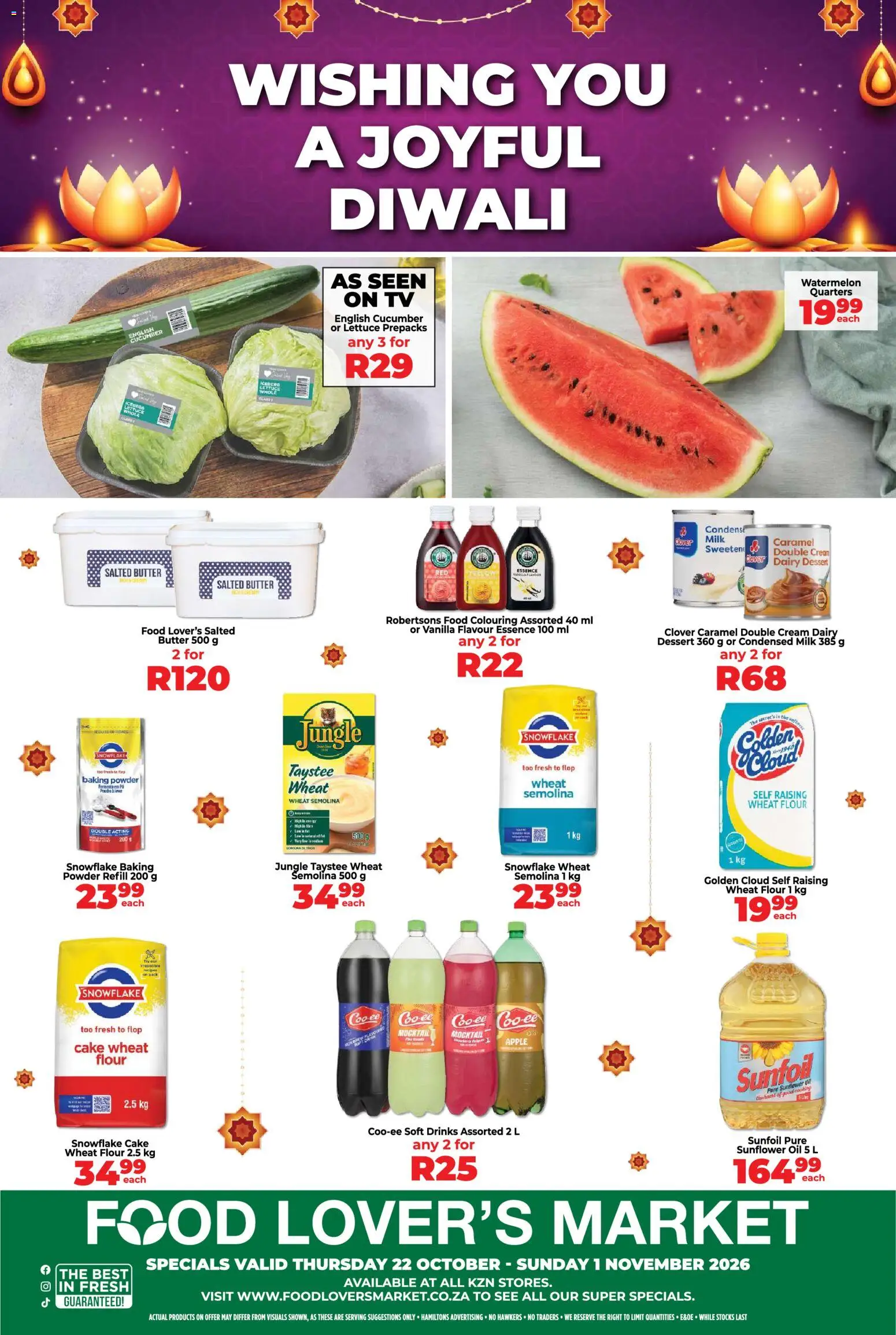 New Food Lover's Market catalogue – valid from 22/10/2026 | Page: 16 | Products: Flour, Milk, Butter, Oil
