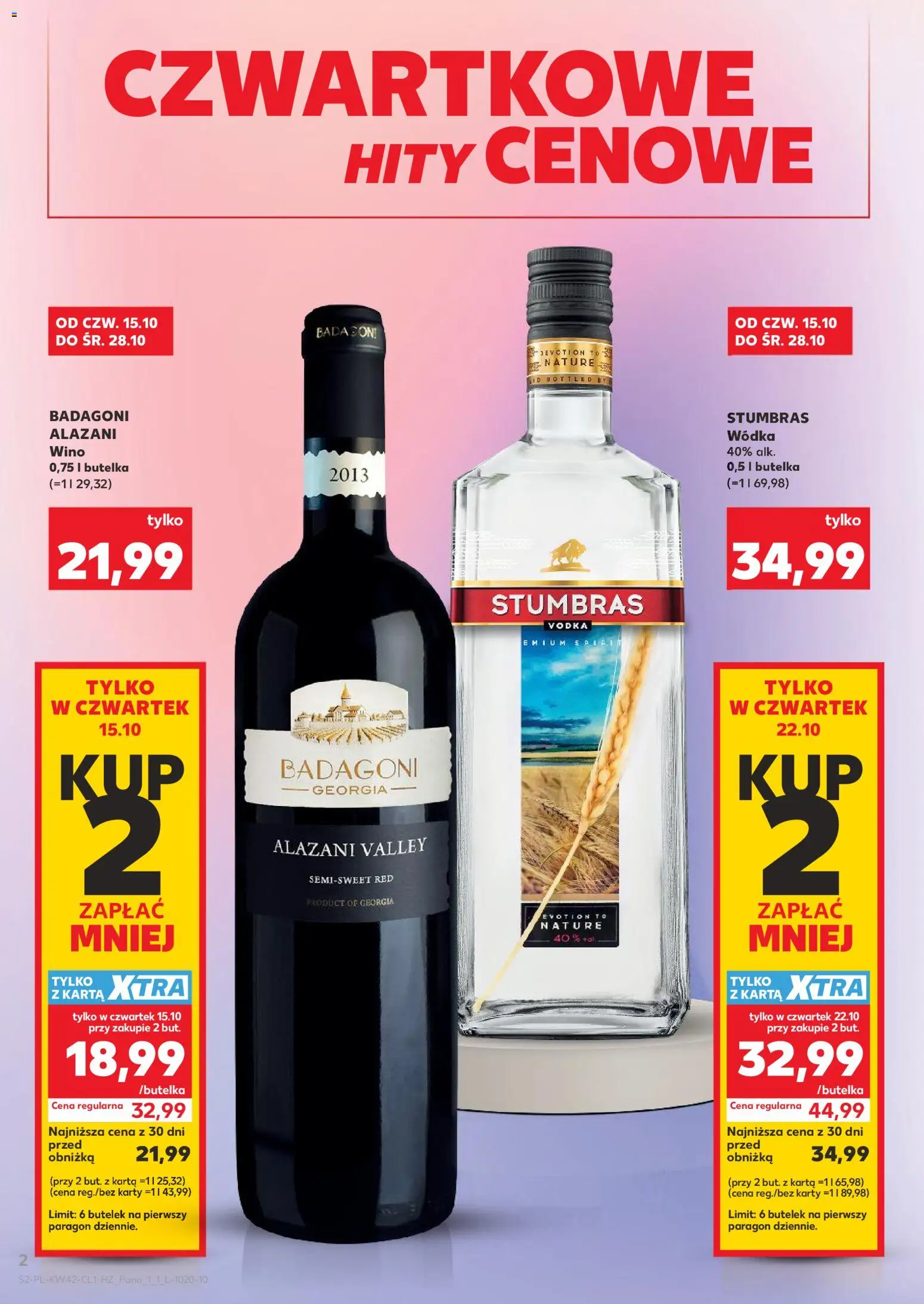 Kaufland Polsko leták - Barek od 15.10.2026 | Strana: 2 | Produkty: Vodka, Karty