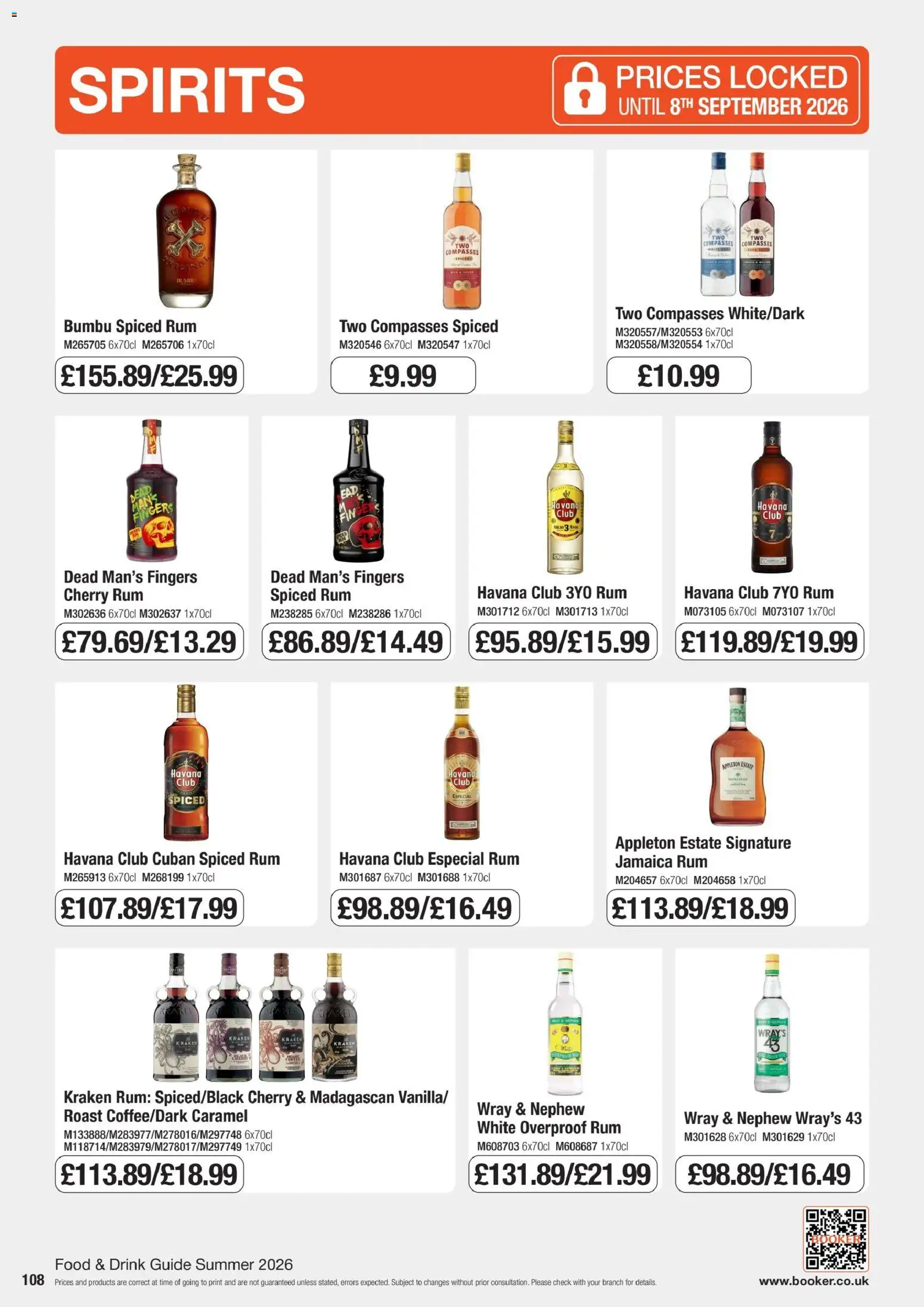 {H1} | Page: 108 | Products: Kraken rum, Rum, Havana, Havana Club