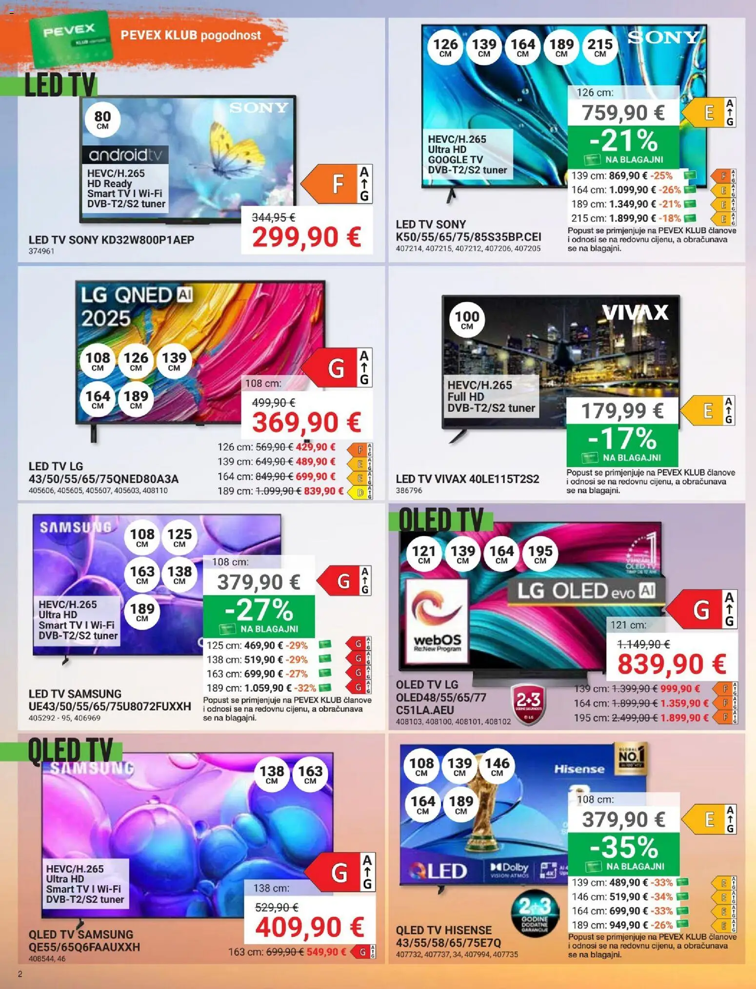 Pevex katalog | vrijedi od 03.04.2026 | Stranica: 2 | Proizvodi: Smart TV, Tv