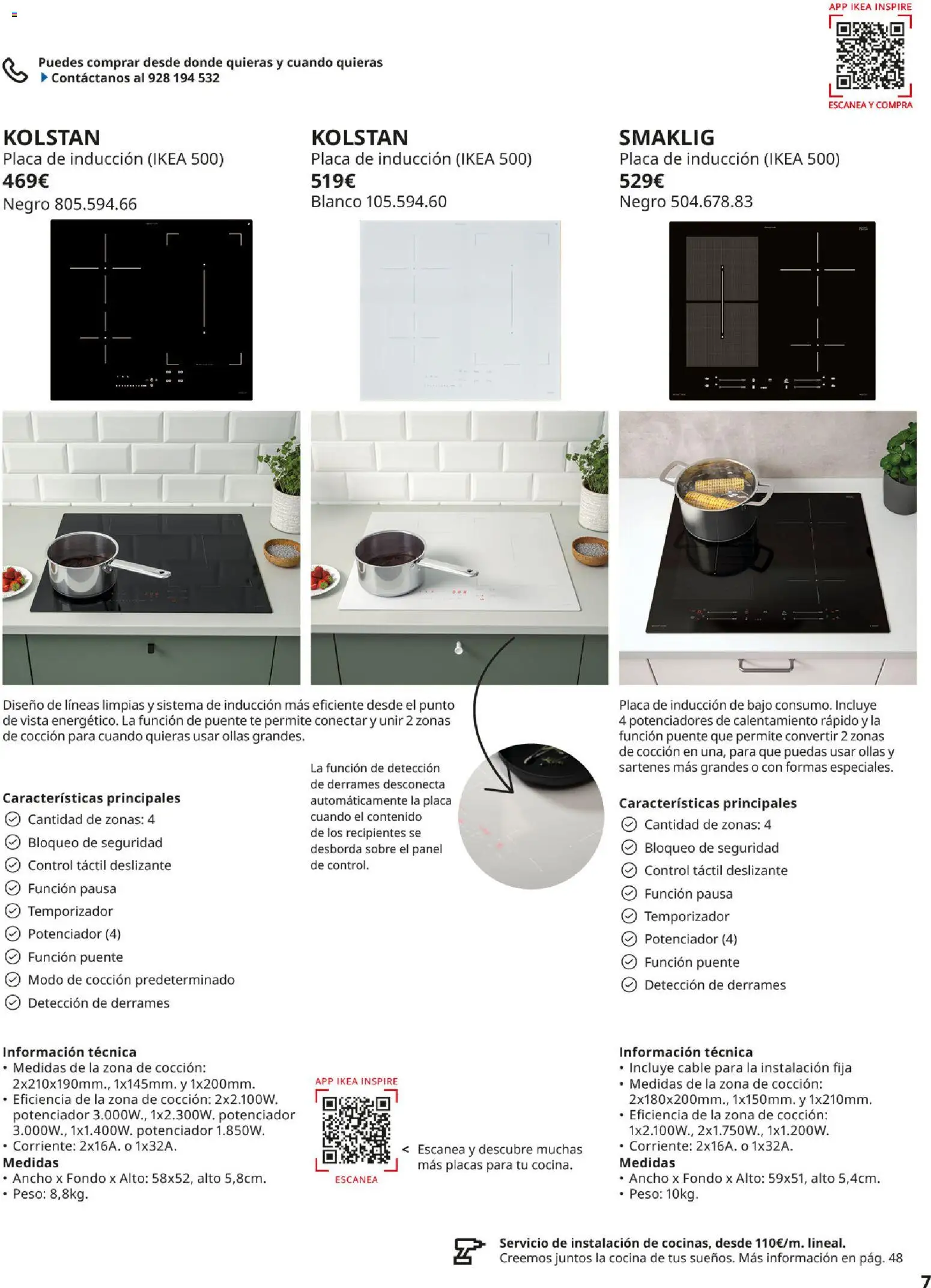 IKEA - Electrodomésticos │ válido desde el 01/09/2026 | Página: 7 | Productos: Placa de inducción, Té, Cocina, Peso