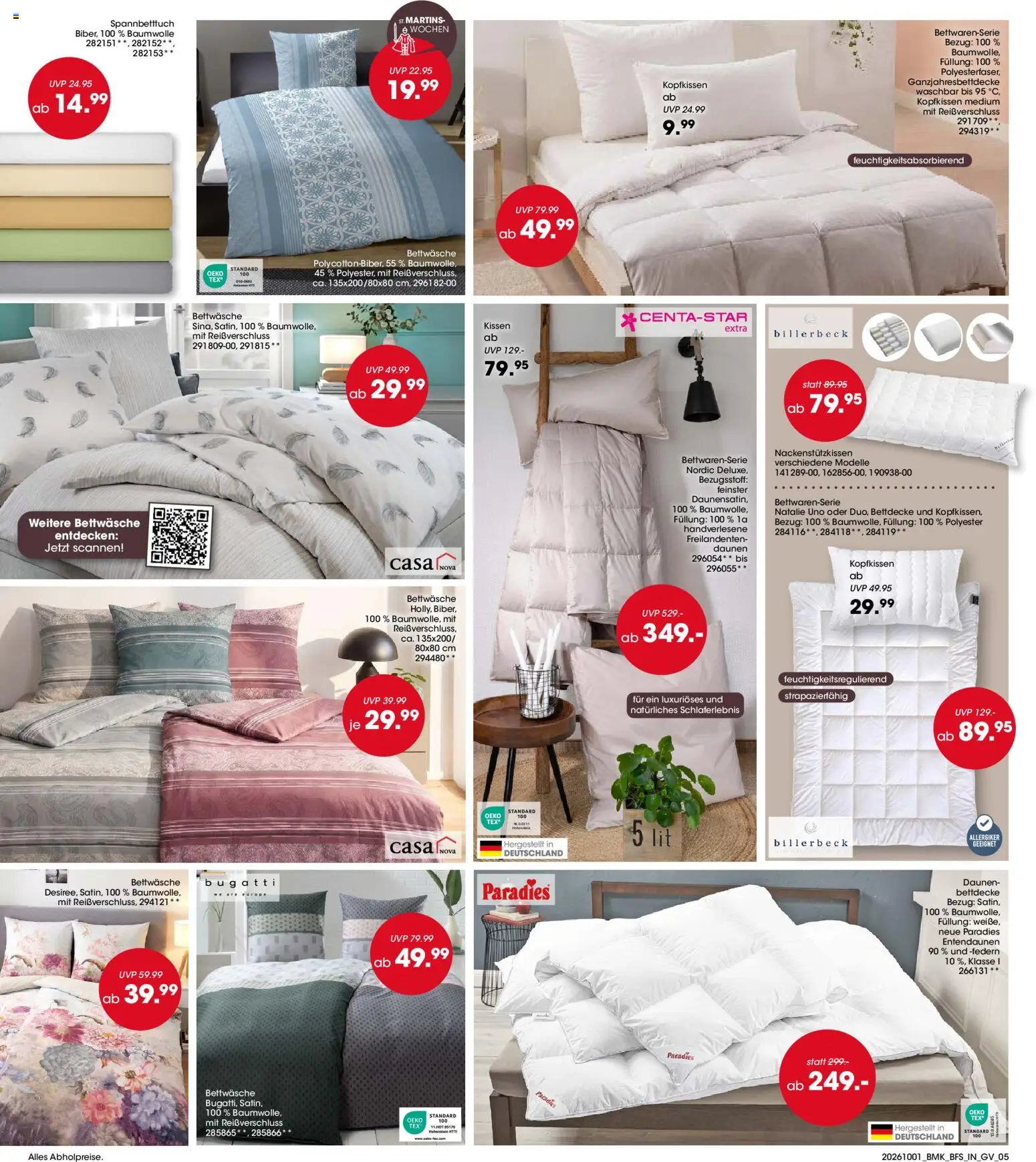 Möbel Martin Prospekt – gültig ab 01.10.2026 | Seite: 5 | Produkte: Kissen, Bettwäsche, Bettdecke, Kopfkissen