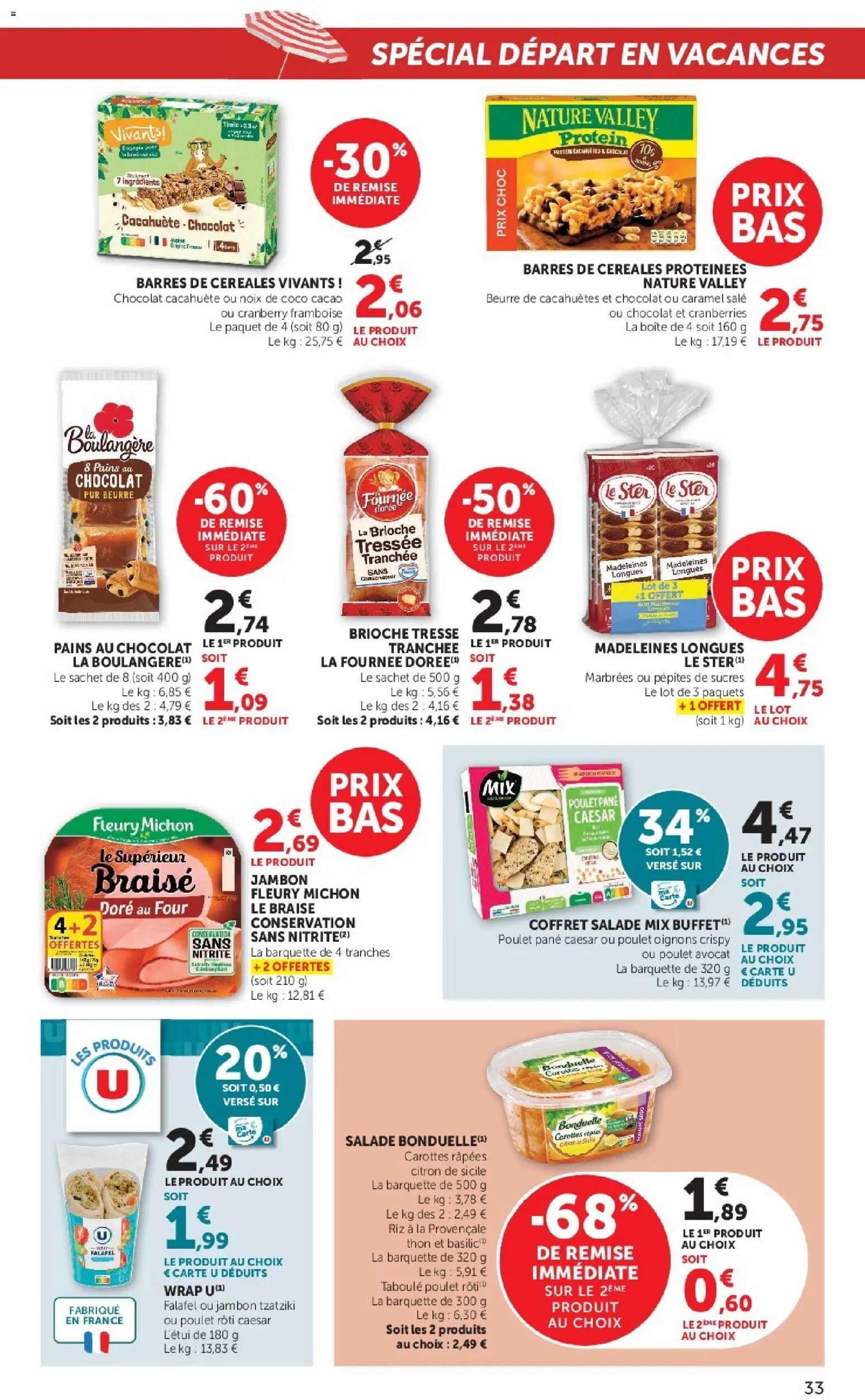 {H1} | Page: 33 | Produits: Cacahuète, Noix de coco, Beurre de cacahuètes, Chocolat