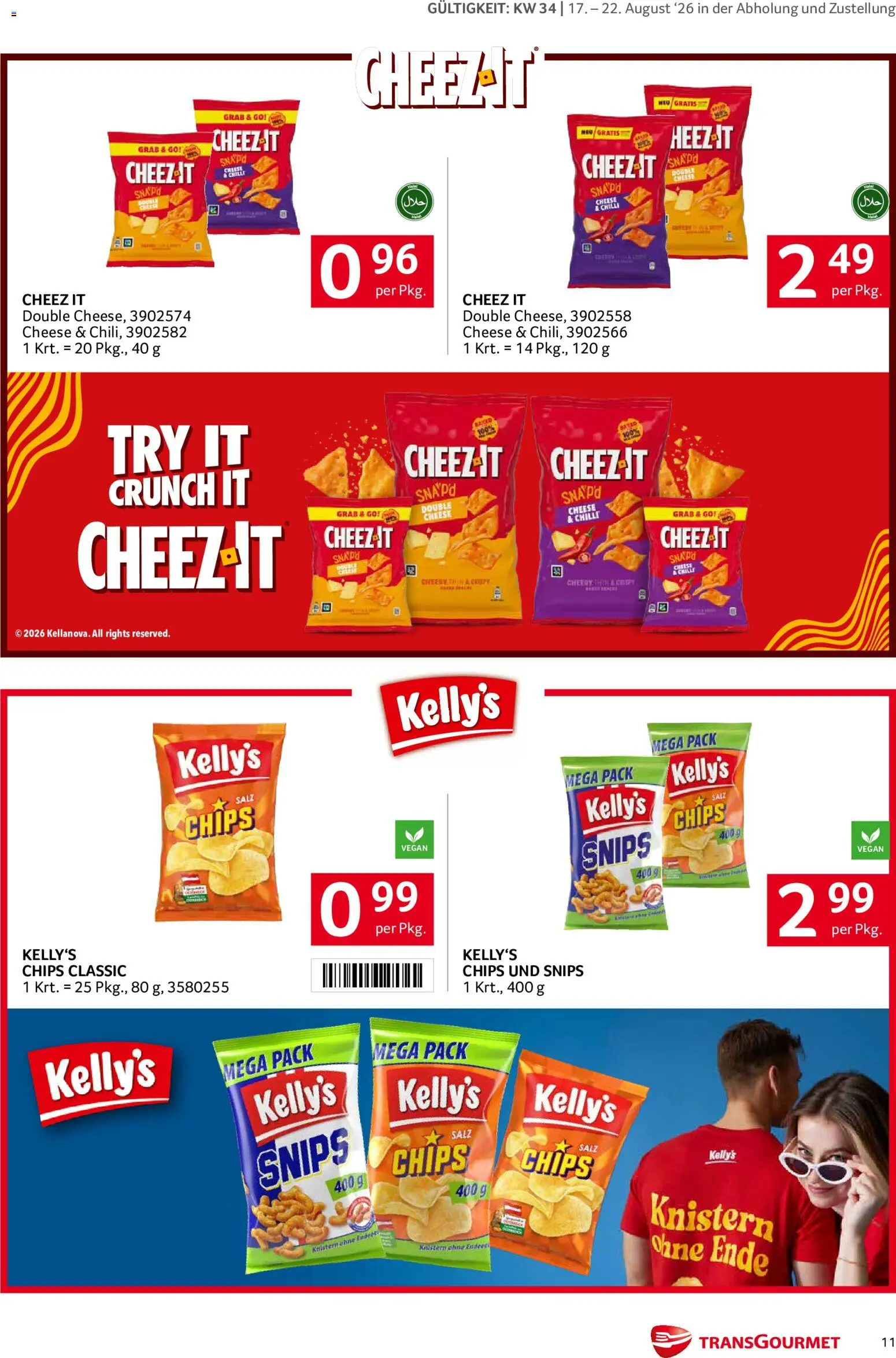 Transgourmet Markenfest Woche gültig ab 17.08.2026 | Seite: 11 | Produkte: Chips, Salz