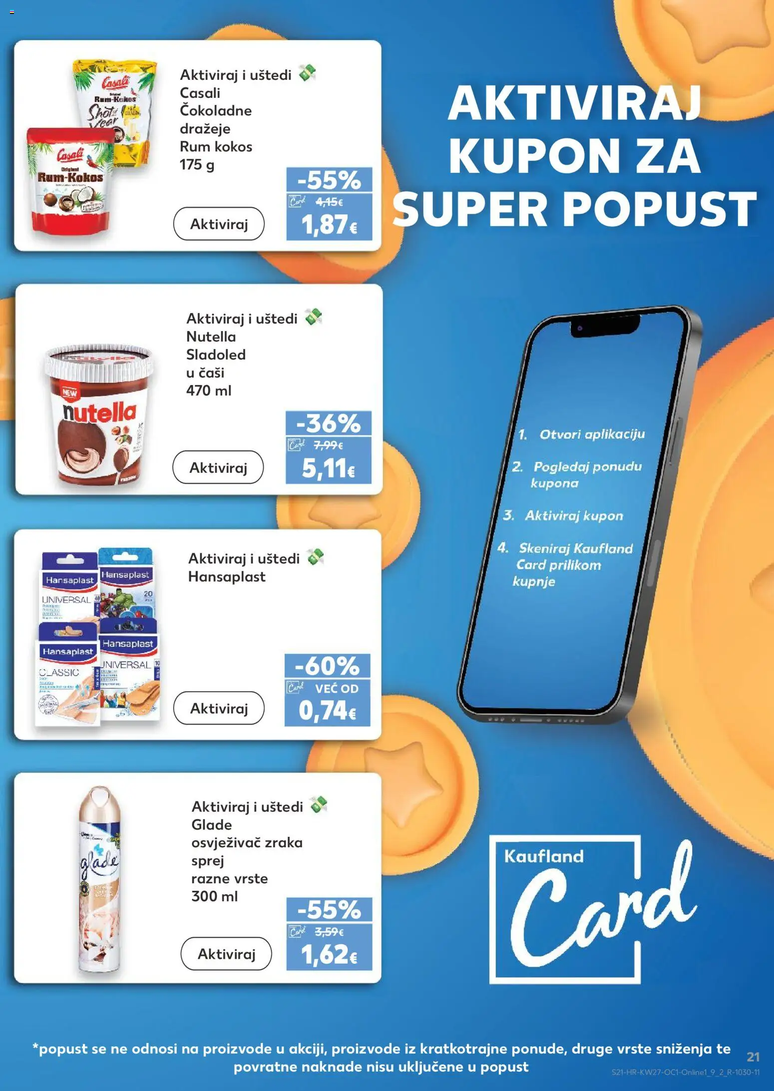 Kaufland HR akciós ujság - amely érvényes a következő dátumtól: 2026.07.01. | Oldal: 21 | Termékek: Nutella, Rum