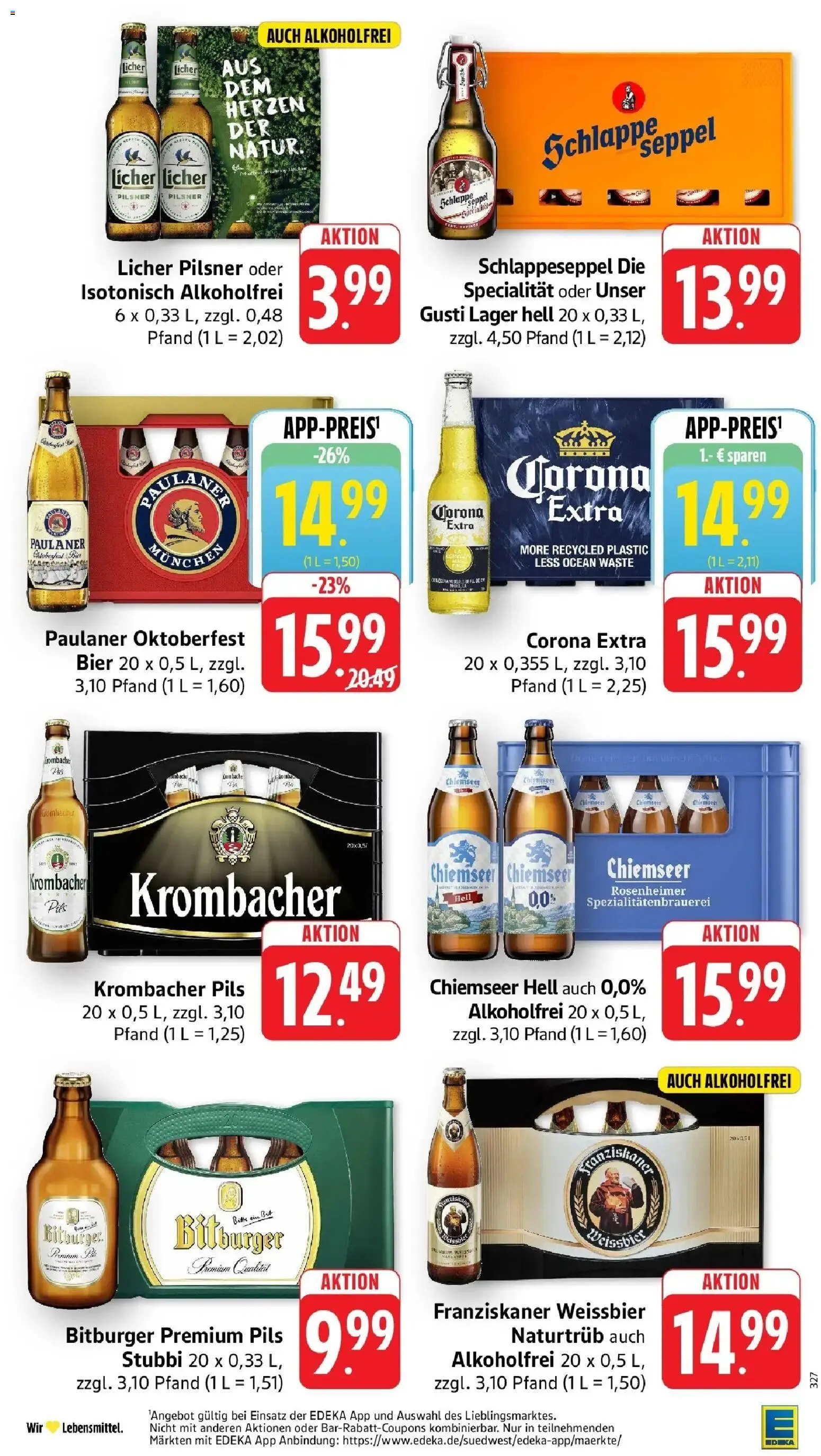 Edeka Prospekt Steinau (ab 14.09.2026) » Angebote Online | Seite: 21 | Produkte: Bier, Pils, Krombacher, Paulaner
