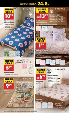 Biedronka leták platný od 20.08.2026 | Strana: 47 | Produkty: Matrace, Plachta, Vankúš, Koberec