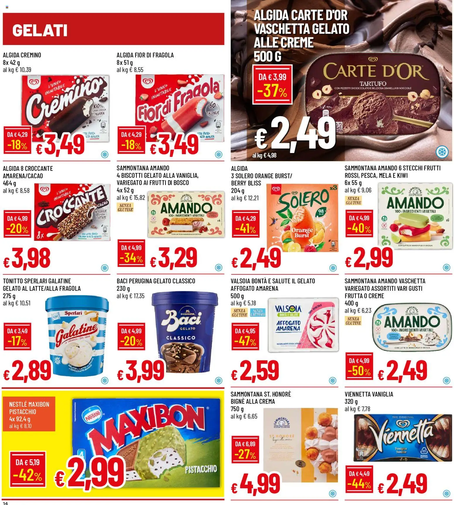 Volantino Galassia del 23/07/2026 | Pagina: 14 | Prodotti: Kiwi, Biscotti, The, Cacao