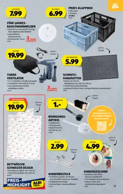 Aldi aktionen ab 02.07.2026 gültig | Seite: 31 | Produkte: Box, Batterie, Bettwäsche, Ventilator