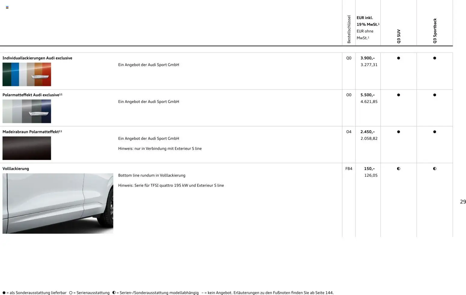 Audi Q3 – gültig ab 02.10.2026 | Seite: 29
