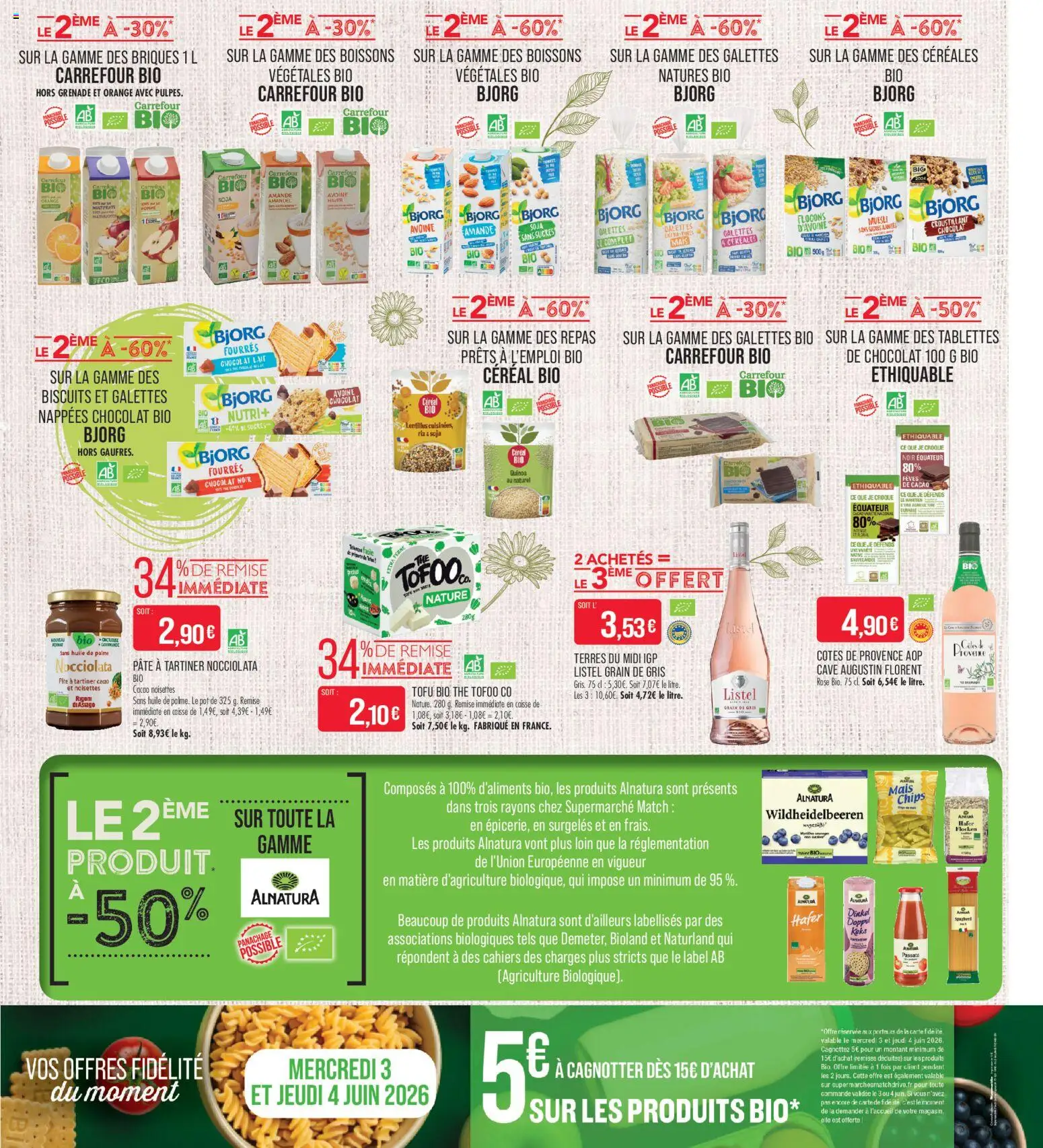 {H1} | Page: 9 | Produits: Flocons, Amande, Orange, Lait