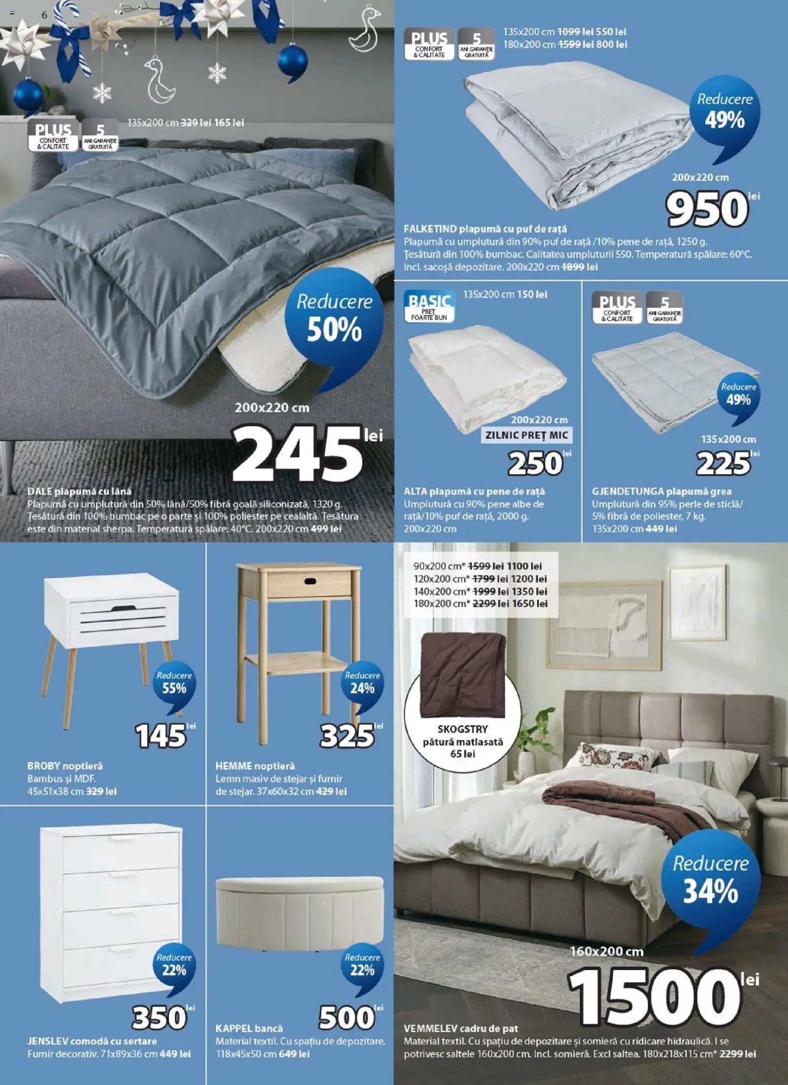 Noul catalog JYSK – valabil de la 24.10.2026 | Pagină: 6 | Produse: Perle, Pătură, Bancă, Plapumă