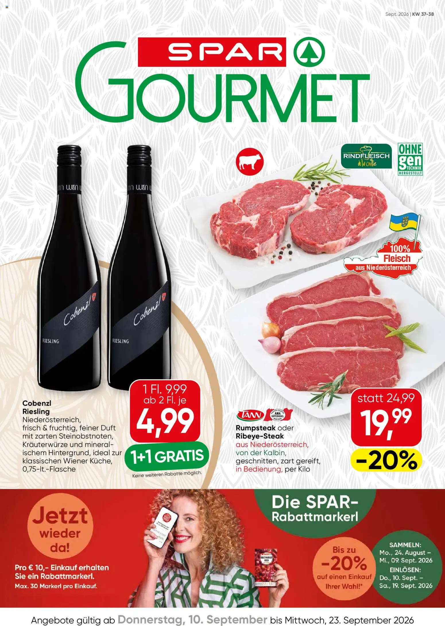 SPAR Gourmet Flugblatt gültig ab 10.09.2026 | Seite: 1 | Produkte: Duft, Rindfleisch