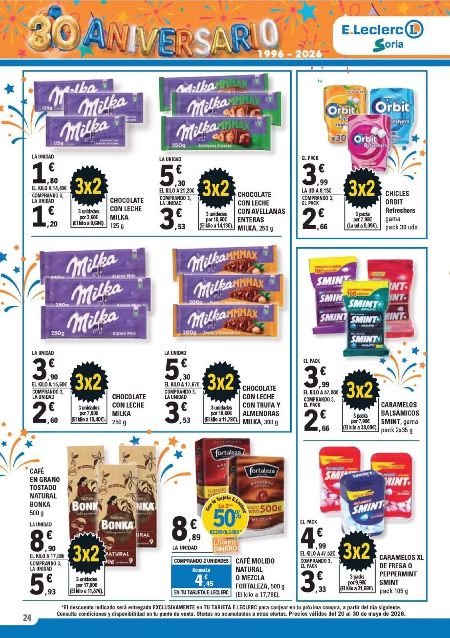 E.Leclerc Soria │ válido desde el 20.05.2026 | Página: 24 | Productos: Laminate δάπεδα, Leche, Café, Café molido