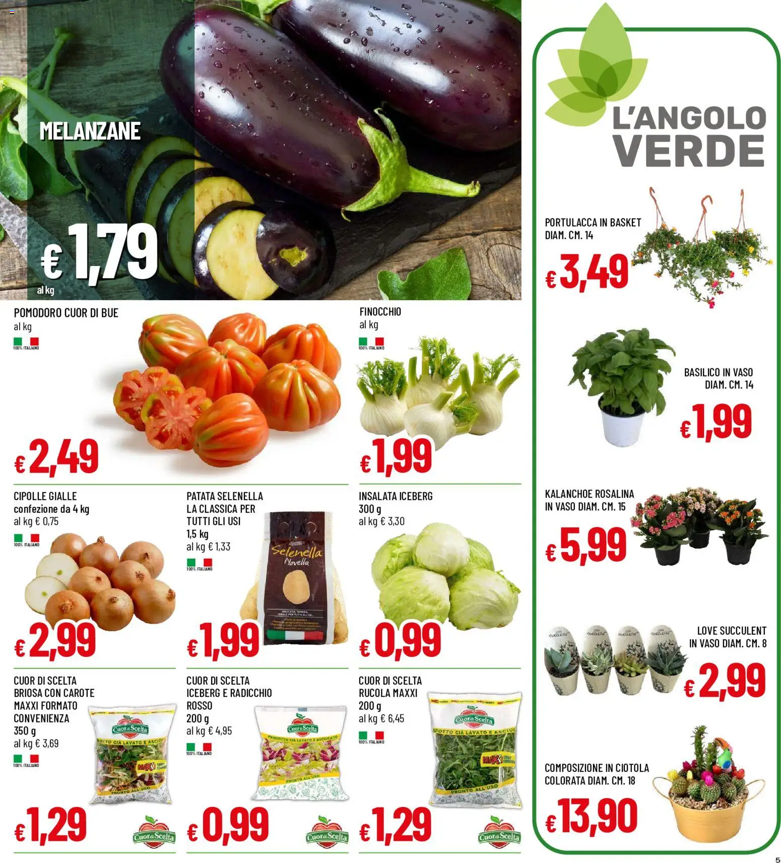 Volantino Galassia del 09/07/2026 | Pagina: 5 | Prodotti: Rucola, Insalata, Basilico, Vaso