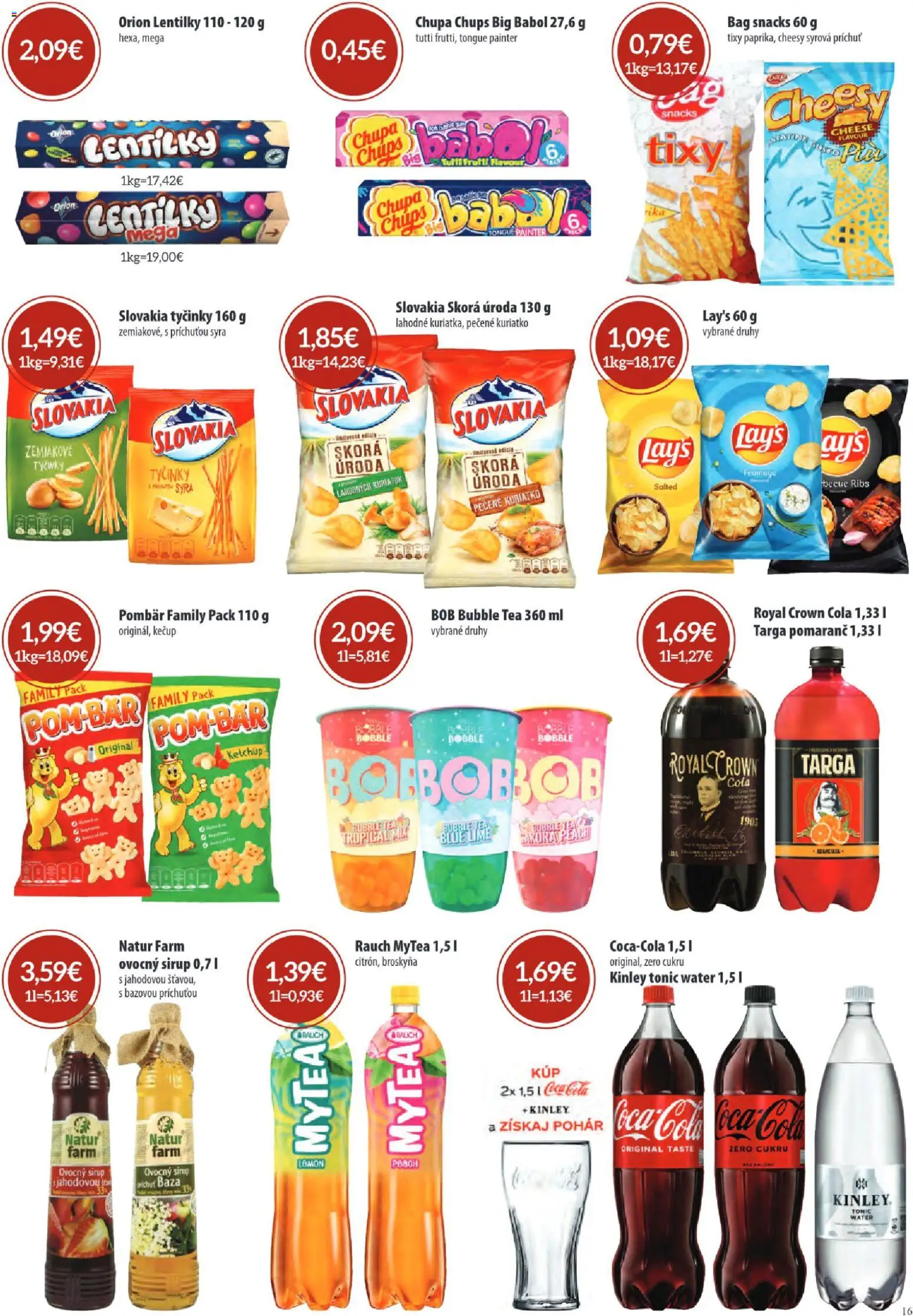 Nové Sintra akcie – leták je platný od 06.08.2026 | Strana: 16 | Produkty: Kečup, Coca cola, Cola