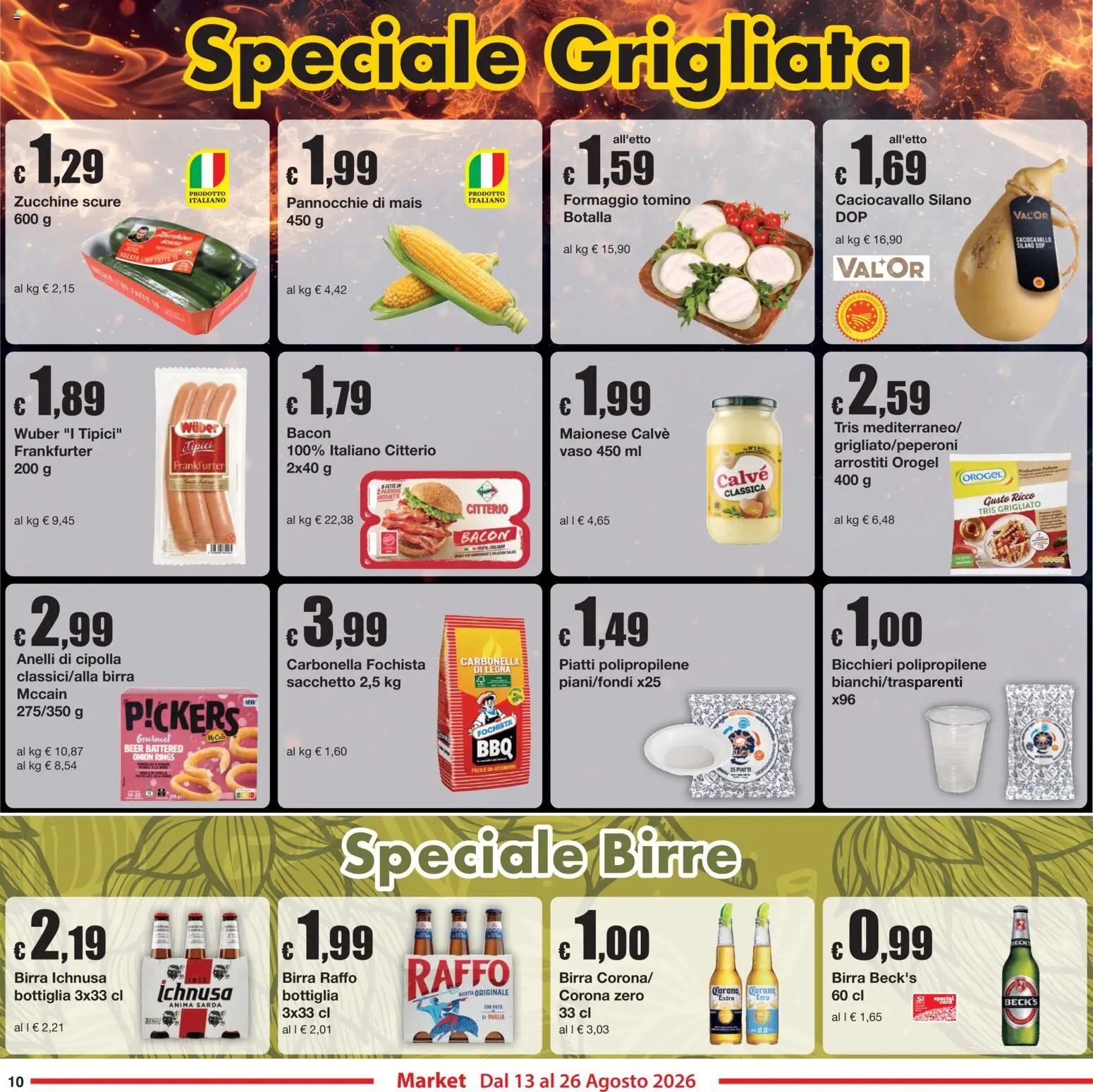 Volantino Sì con Te del 13/08/2026 | Pagina: 10 | Prodotti: Birra Raffo, Maionese, Formaggio, Cipolla