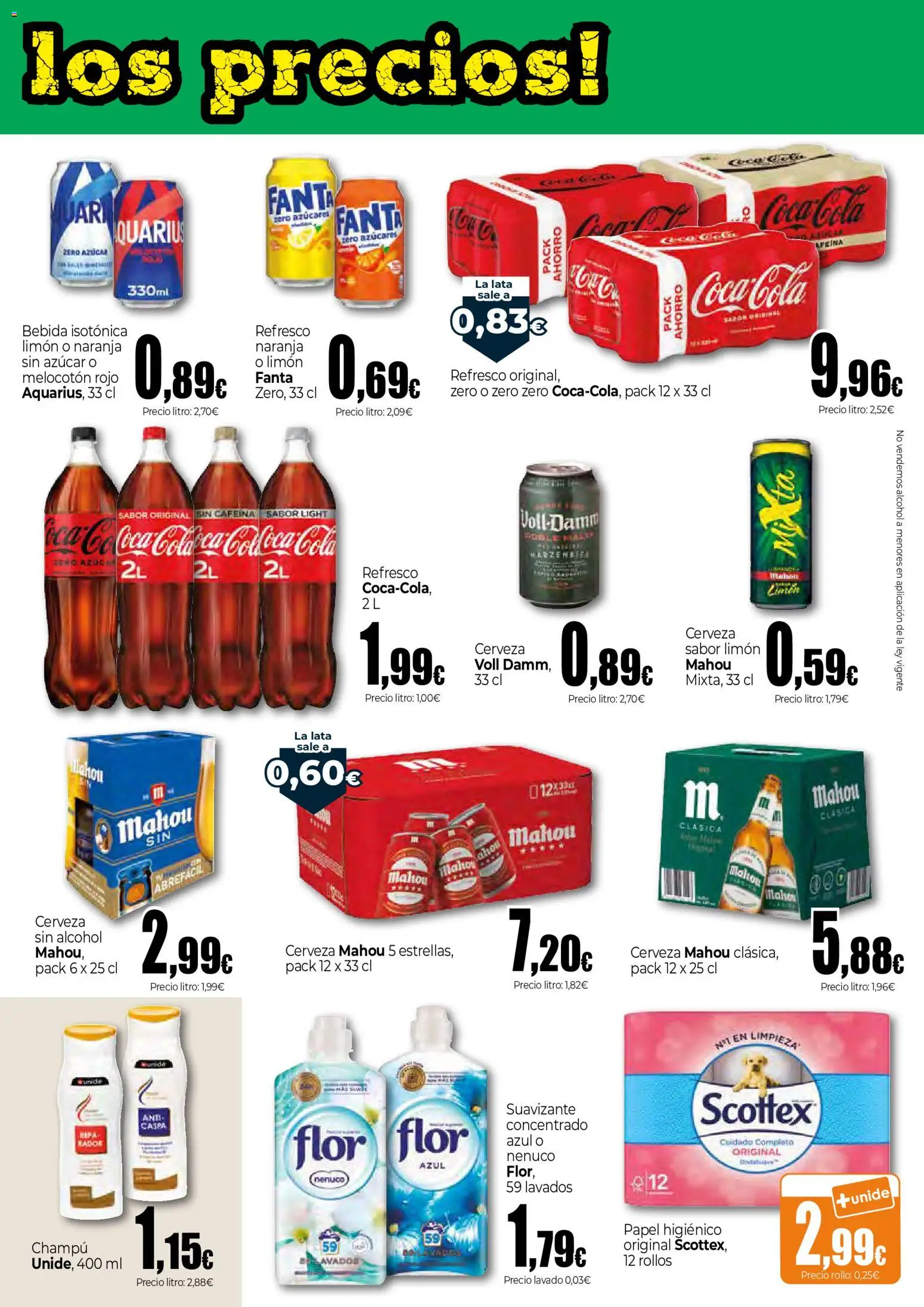 Unide - ¡Estallamos los precios! Supermercados UNIDE │ válido desde el 21.05.2026 | Página: 3 | Productos: Champú, Cerveza, Suavizante, Melocotón rojo