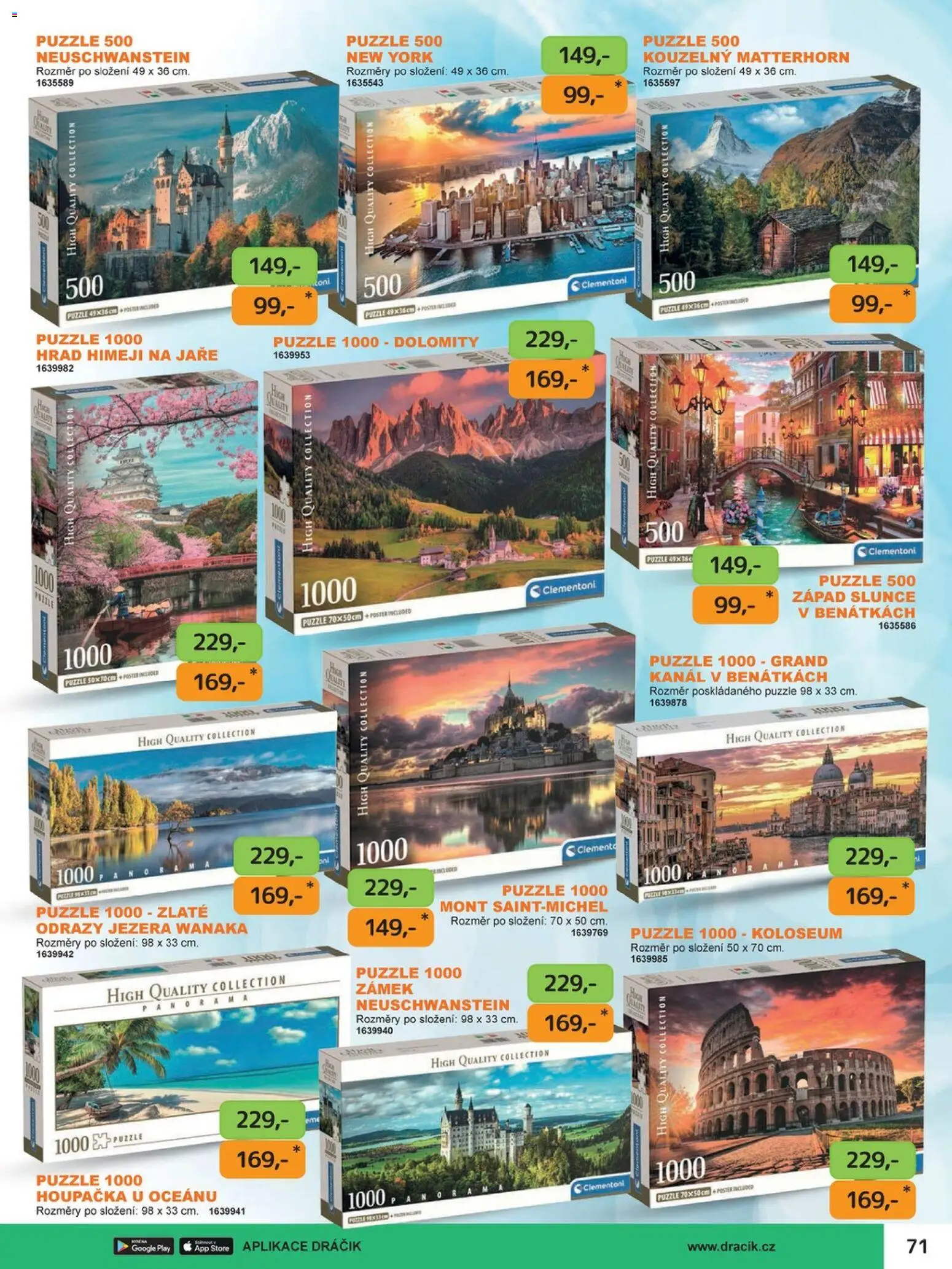 Dráčik katalog - Vánoce od 08.10.2026 | Strana: 71 | Produkty: Puzzle, Houpačka