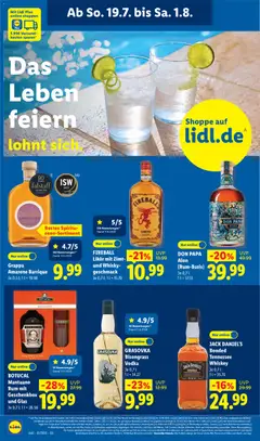Náhled letáku Lidl Německo leták od 27.07.2026 | Strana: 26 | Produkty: Rum, Vodka, Grappa, Don papa