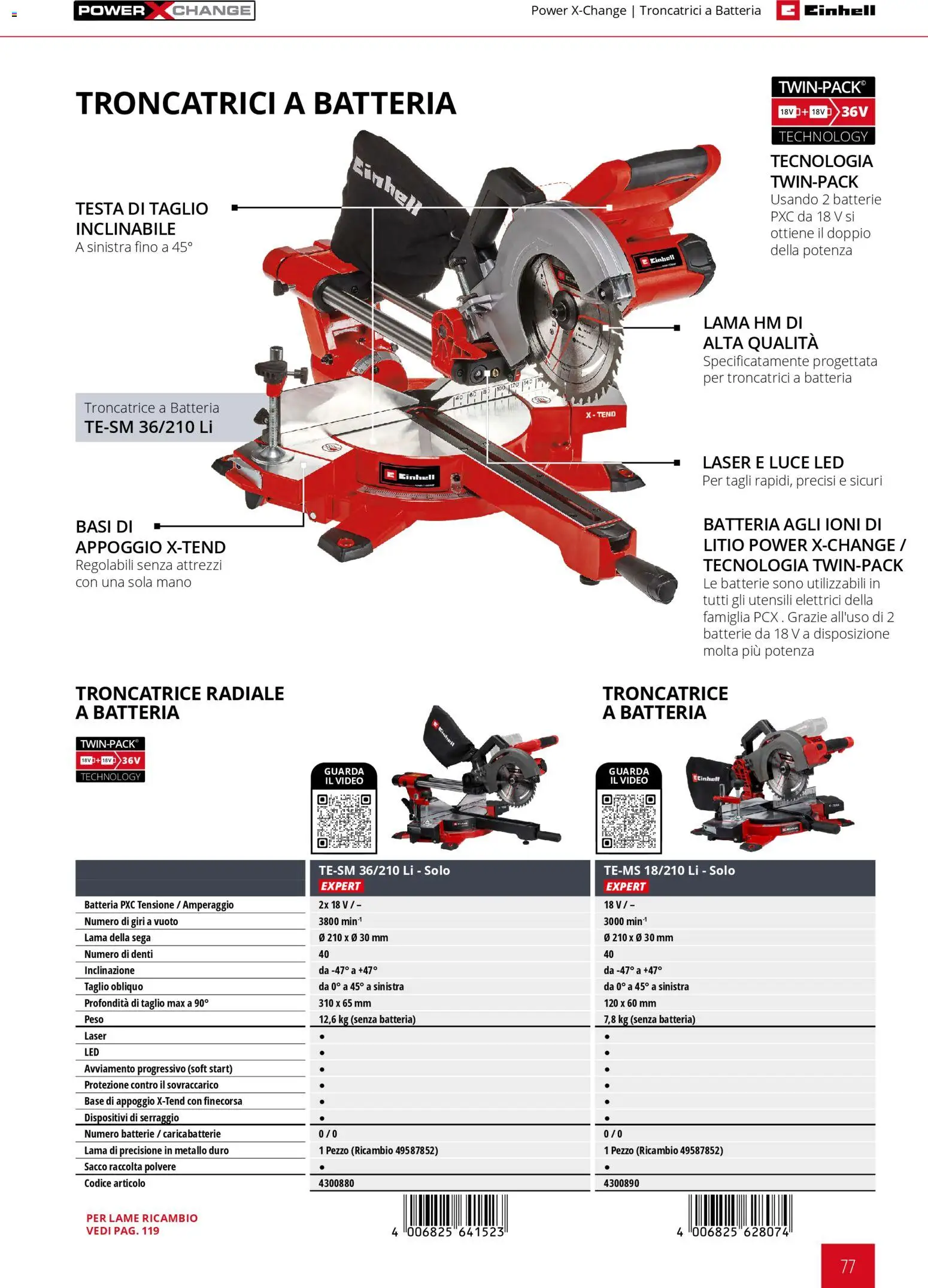 Volantino Einhell del 17.03.2026 | Pagina: 79 | Prodotti: Sega, Batteria, Batterie, Caricabatterie