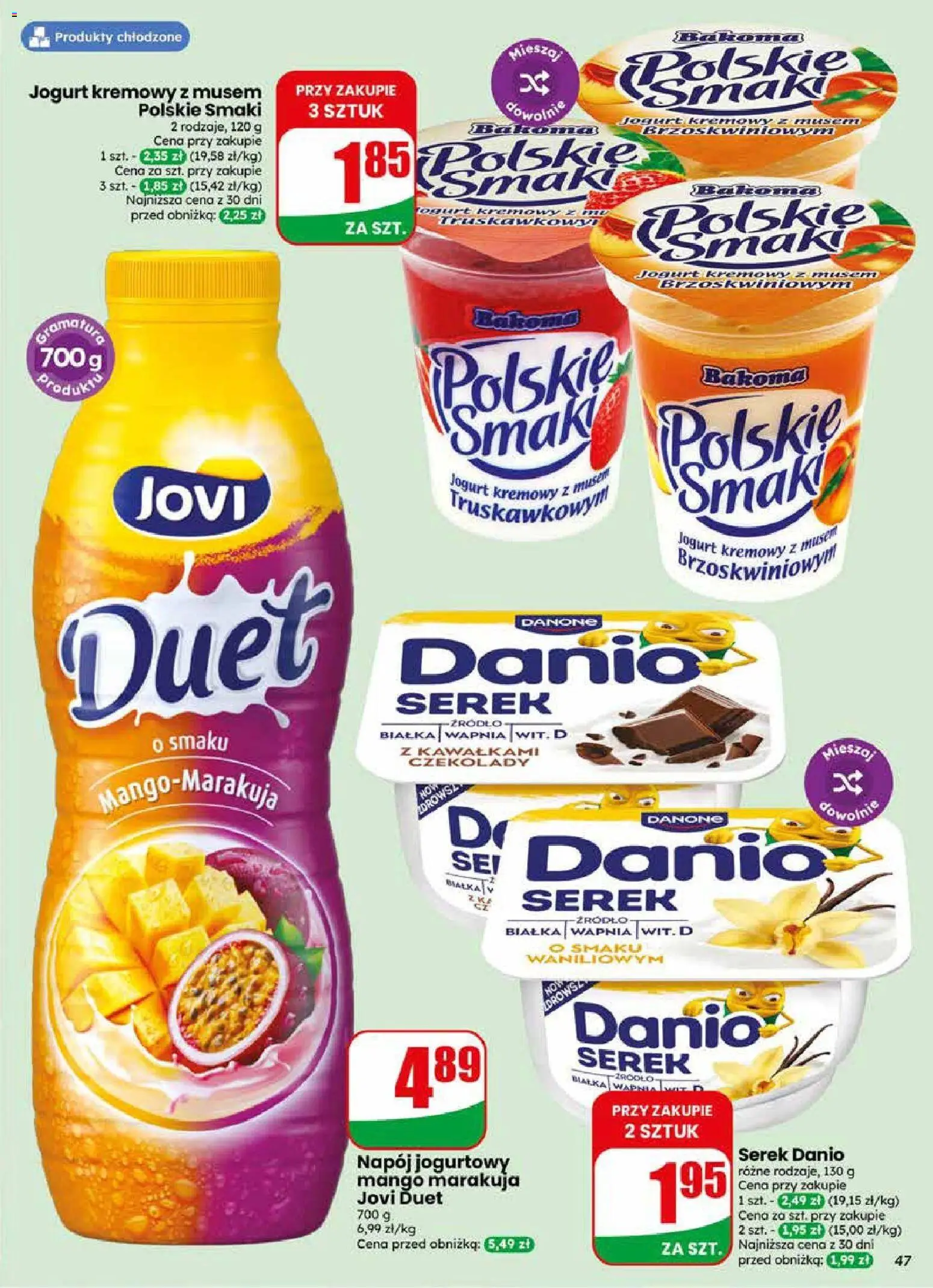 Dino gazetka od 17.06.2026 | Strona: 47 | Produkty: Mango, Serek, Jogurt, Jogurt kremowy