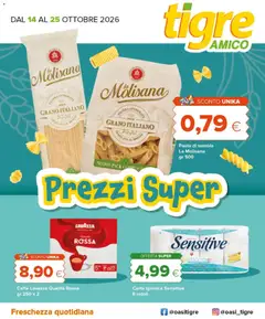 Anteprima del volantino Tigre volantino Amico Prezzi Super valido a partire dal 14/10/2026