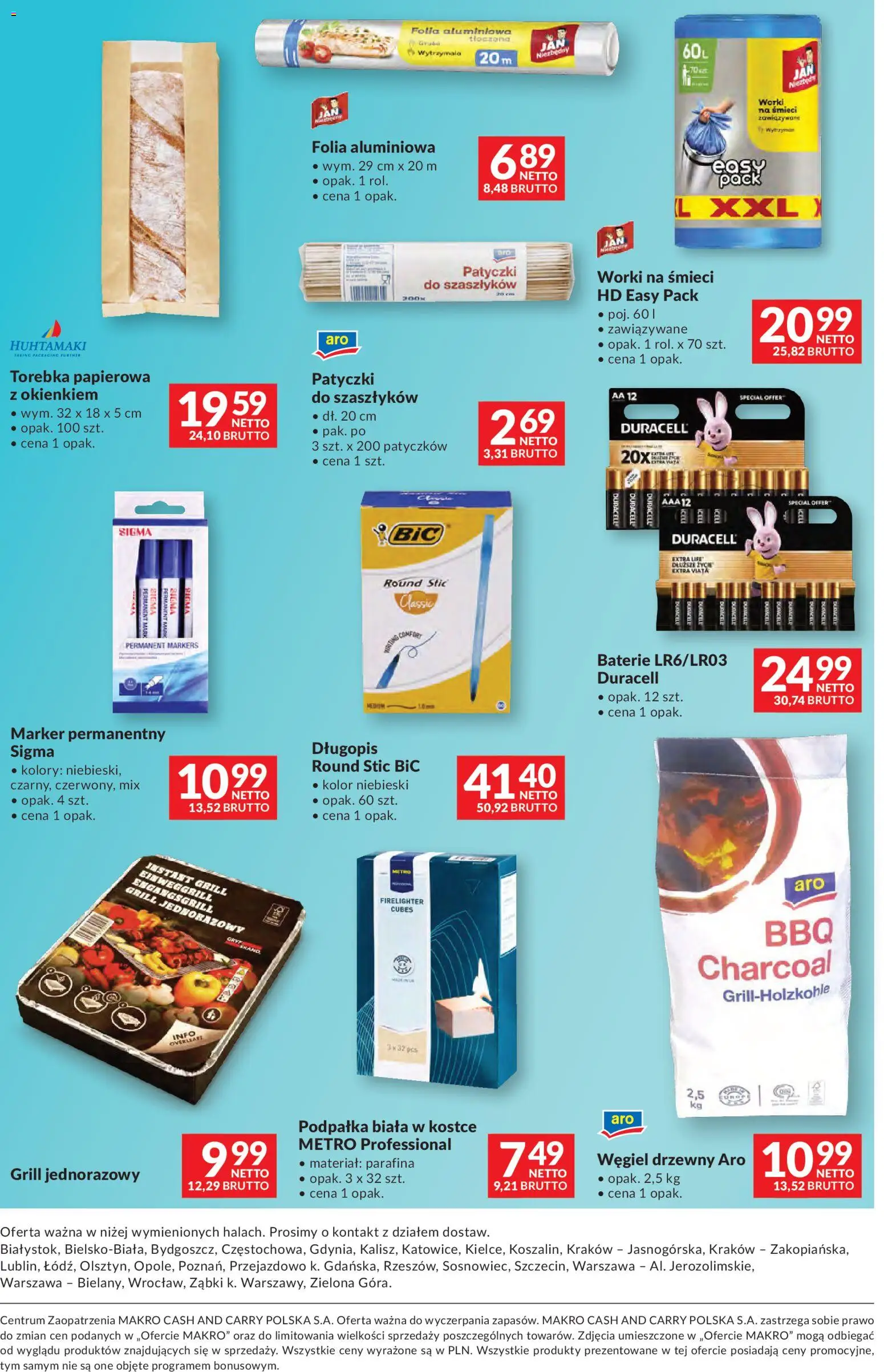 Makro gazetka - Dystrybucja do sklepów od 07.07.2026 | Strona: 52 | Produkty: Torebka, Grill, Baterie, Grill jednorazowy