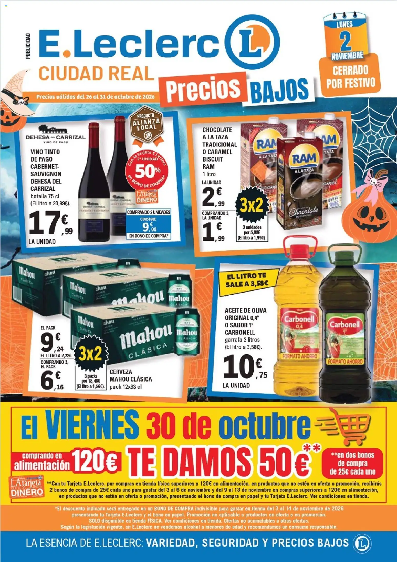 E.Leclerc - Ciudad Real │ válido desde el 26/10/2026 | Página: 1 | Productos: Chocolate, Vino, Cerveza, Té