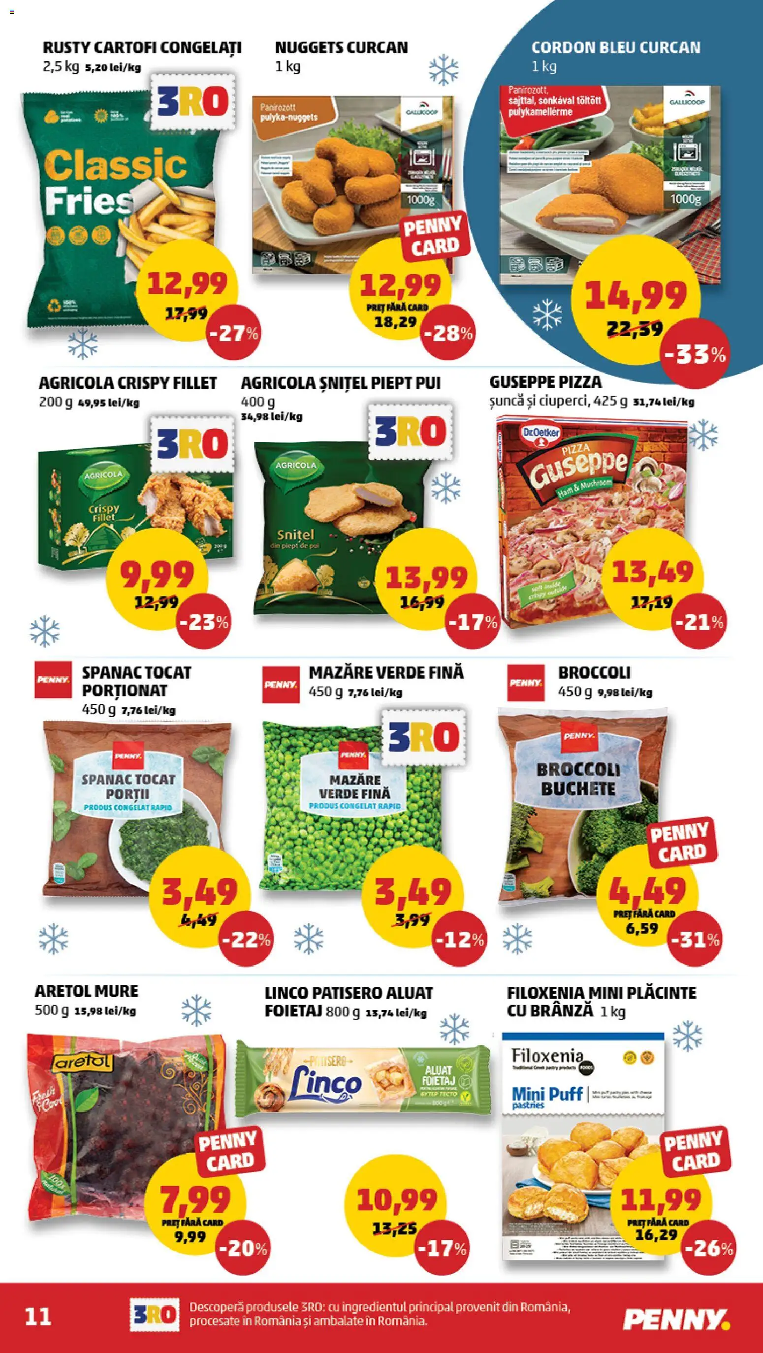 Noul catalog PENNY – valabil de la 23.09.2026 | Pagină: 11 | Produse: Agricola, Cordon bleu, Spanac, Broccoli