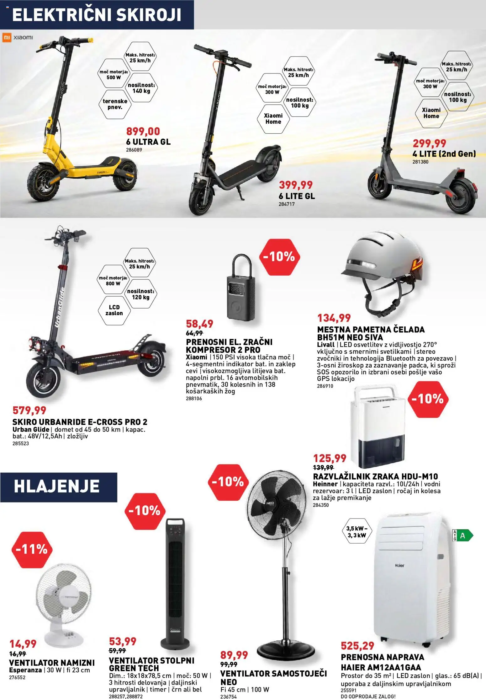 Novi Inpos katalog ponudbe – veljaven od 09.07.2026 | Stran: 17 | Izdelki: Namizni ventilator, Ventilator, Čelada