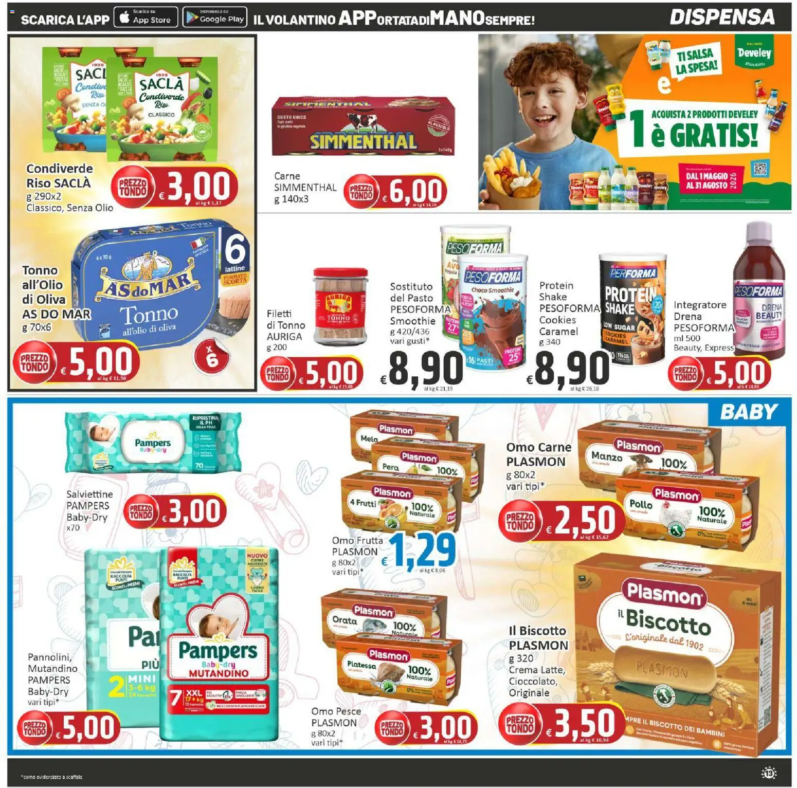 Volantino Paghi Poco del 09.06.2026 | Pagina: 13 | Prodotti: Crema, Riso, Pera, Tonno