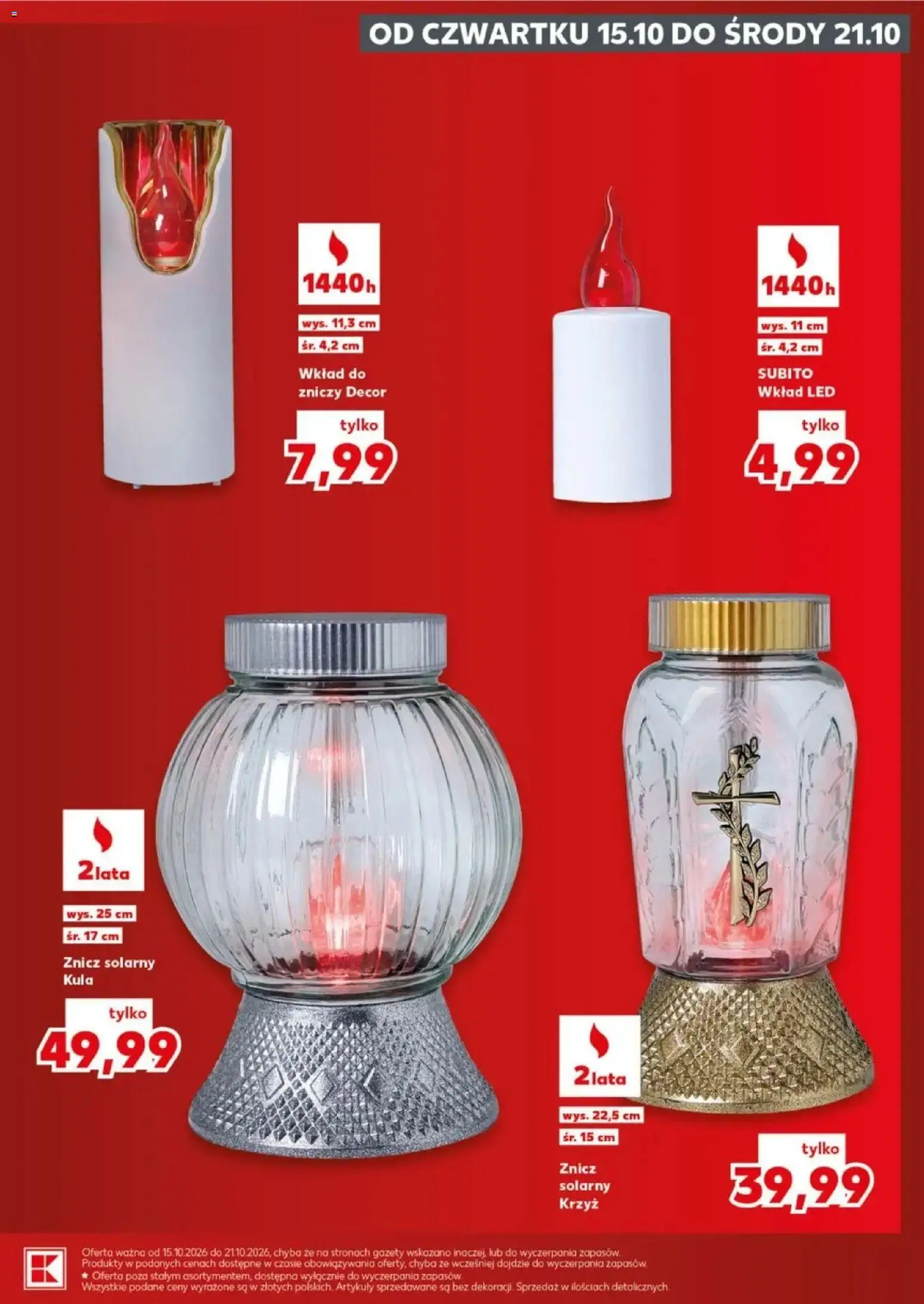 Kaufland gazetka - Znicze od 15.10.2026 - od jutra PDF | Strona: 15 | Produkty: Gazety