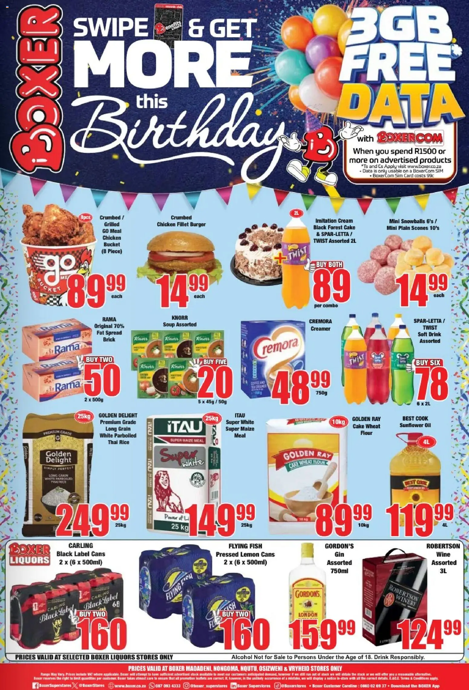 New Boxer catalogue – valid from 09/07/2026 | Page: 3 | Products: Wine, Rice, Soup, Lemon