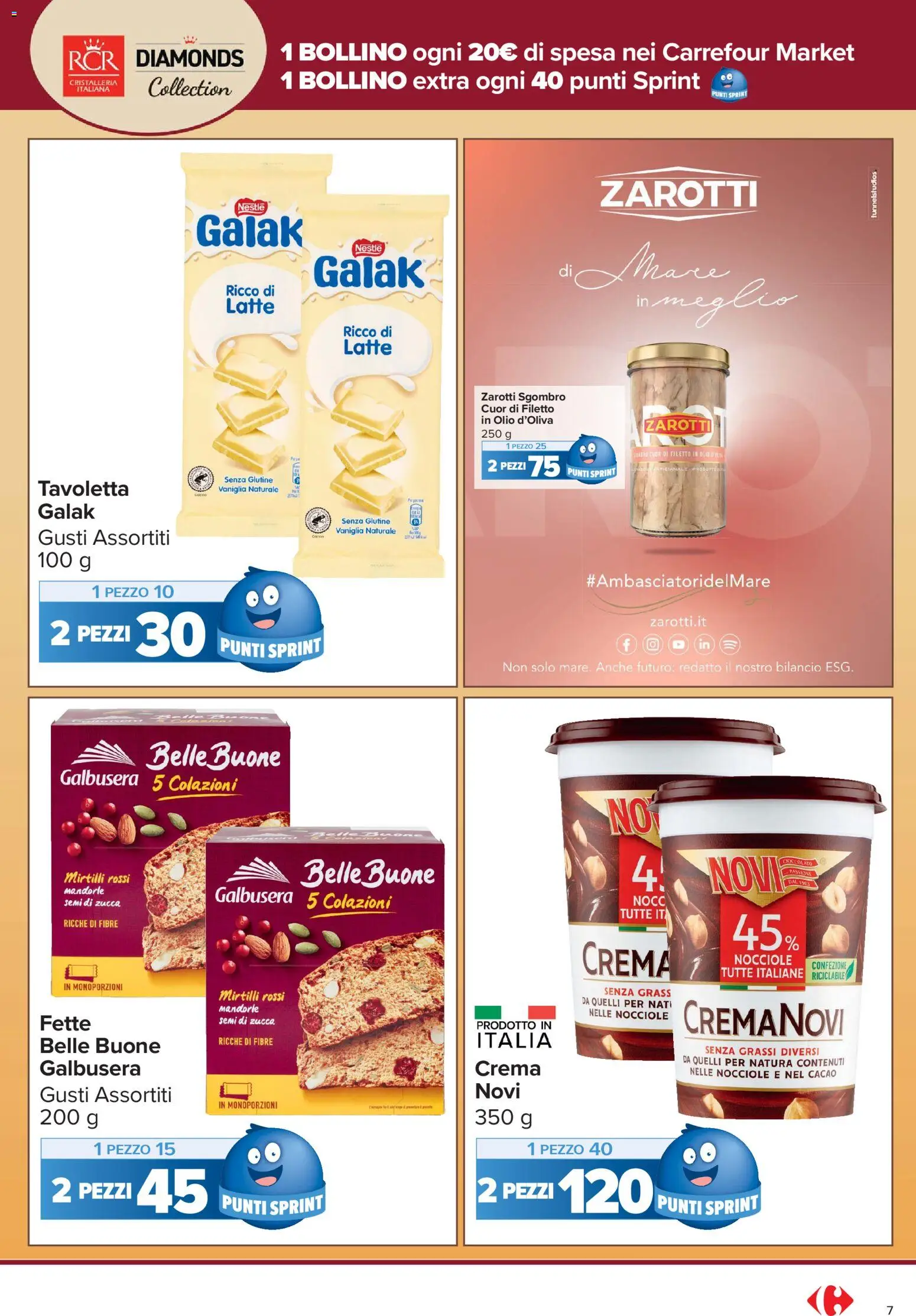 Volantino Carrefour del 13/10/2026 | Pagina: 7 | Prodotti: Latte, Nocciole, Olio d'oliva, Sgombro