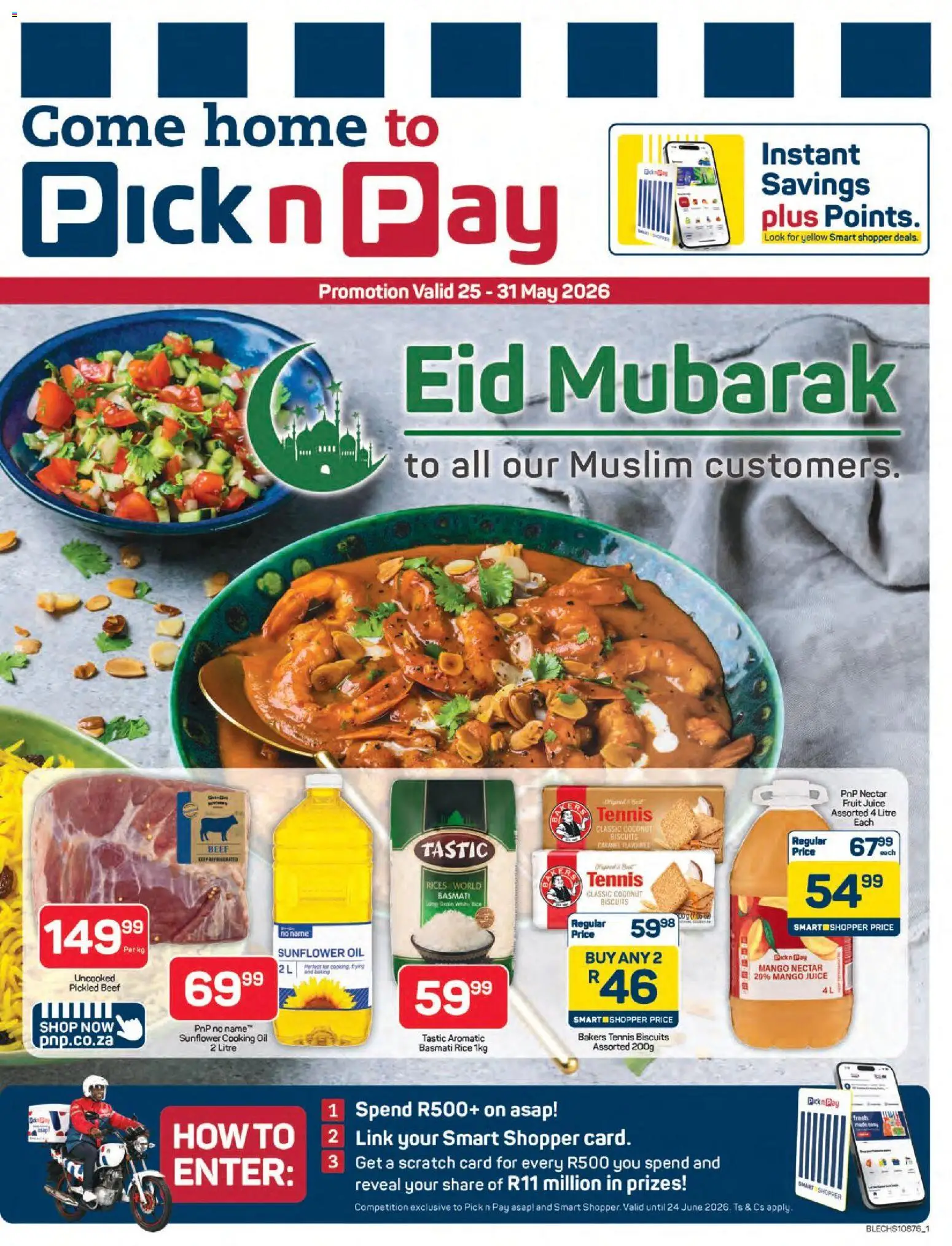 New Pick n Pay catalogue – valid from 25.05.2026 | Page: 1 | Products: Juice, Rice, Fruit, Mango