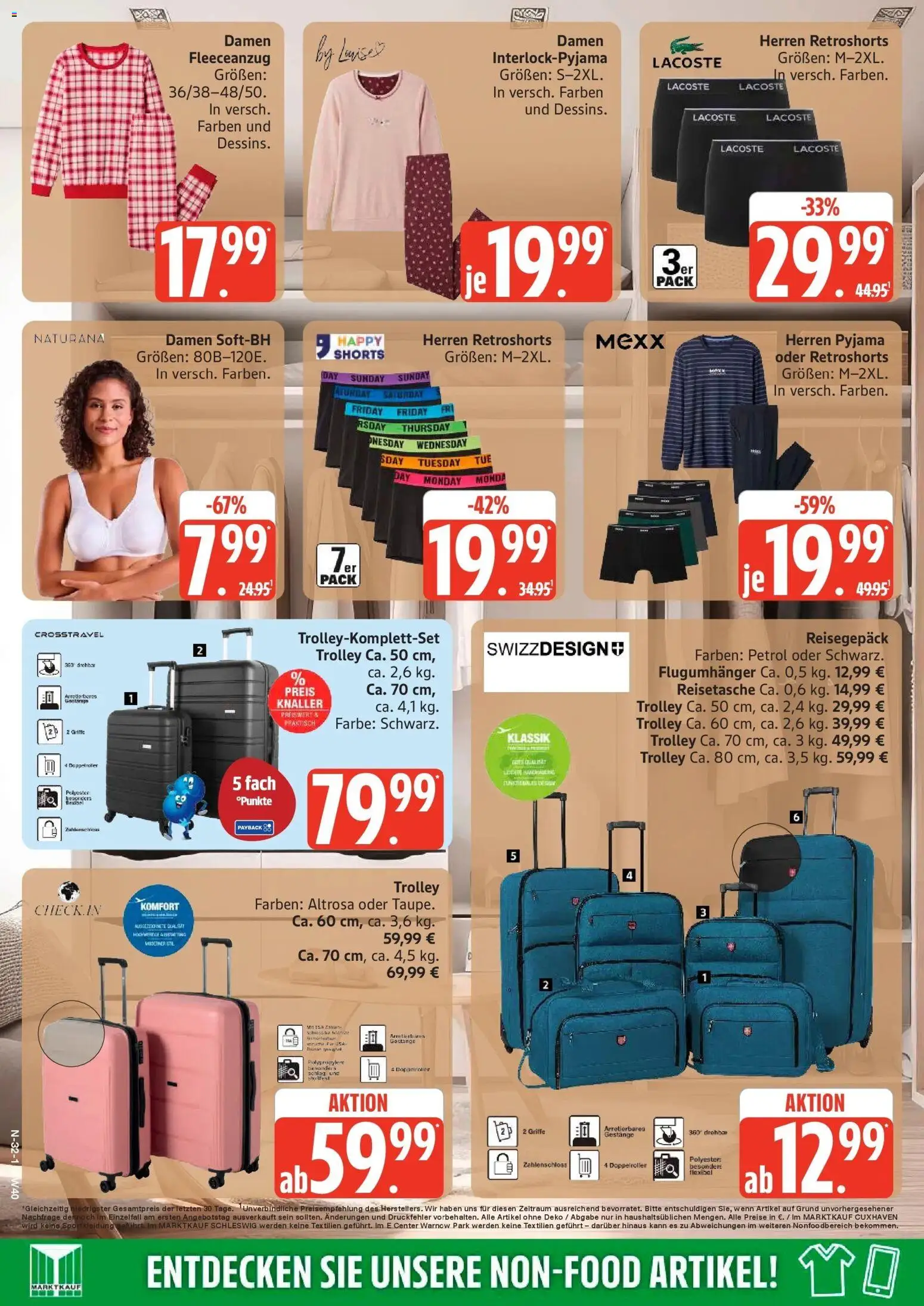 Edeka Prospekt Schleswig (ab 28.09.2026) » Angebote Online | Seite: 32 | Produkte: Pyjama, Reisetasche