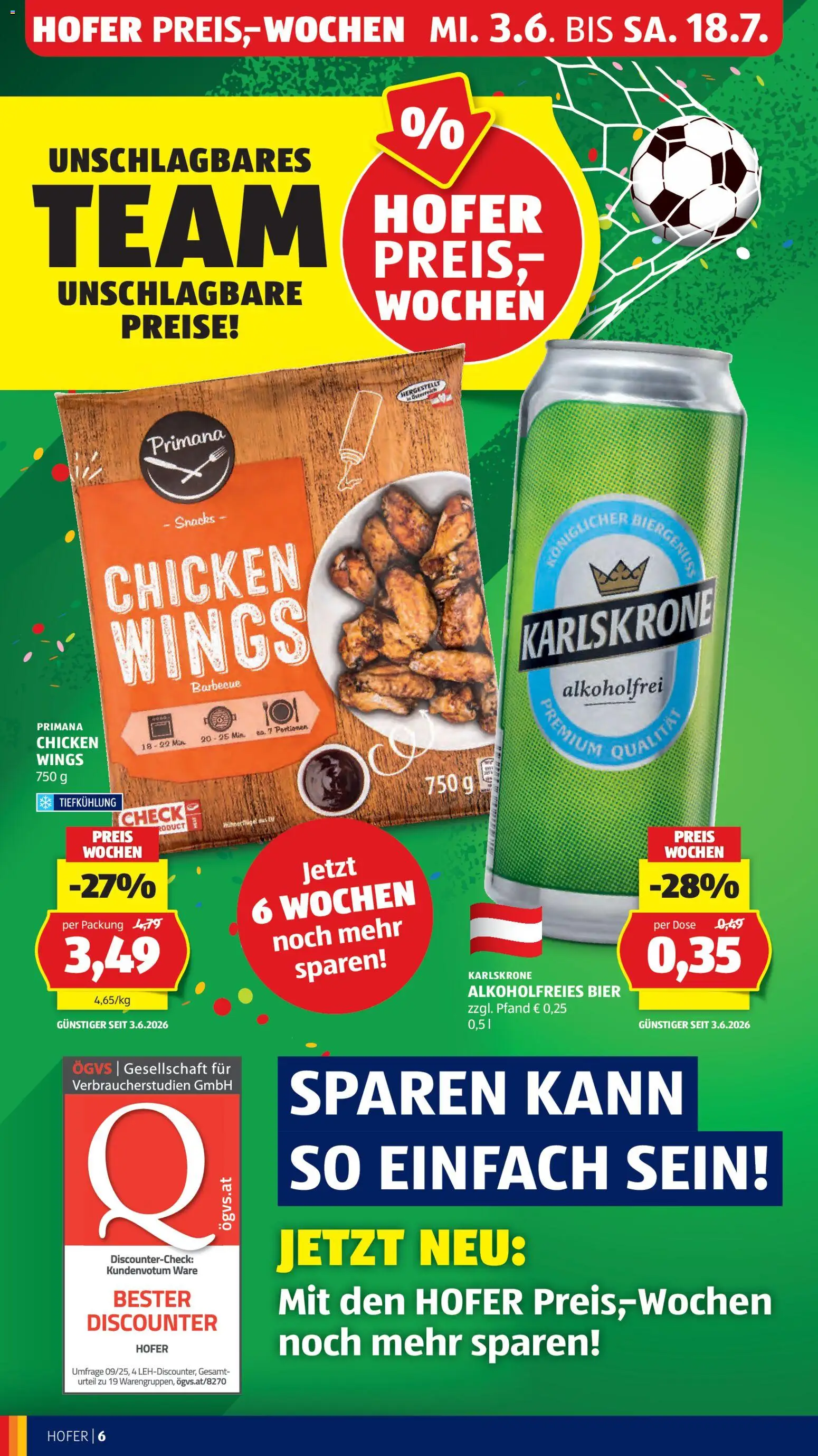 Hofer Flugblatt gültig ab 03.06.2026 | Seite: 8 | Produkte: Bier