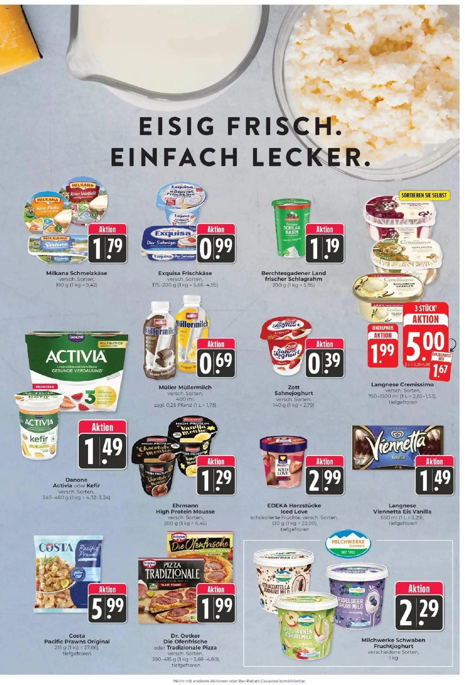 E center Prospekt Lörrach – gültig ab 27.07.2026 | Seite: 11 | Produkte: Langnese cremissimo, Exquisa frischkase, Exquisa, Muller mullermilch