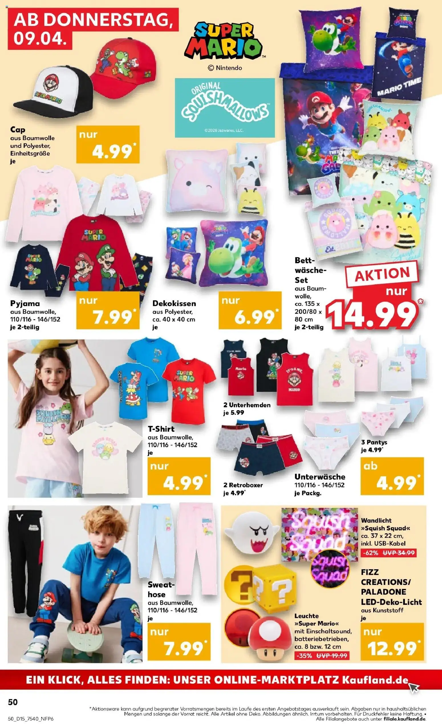 Kaufland Prospekt Lutherstadt Wittenberg	 – gültig ab 08.04.2026 | Seite: 50 | Produkte: Sweathose, Bett, Hose, Unterwäsche