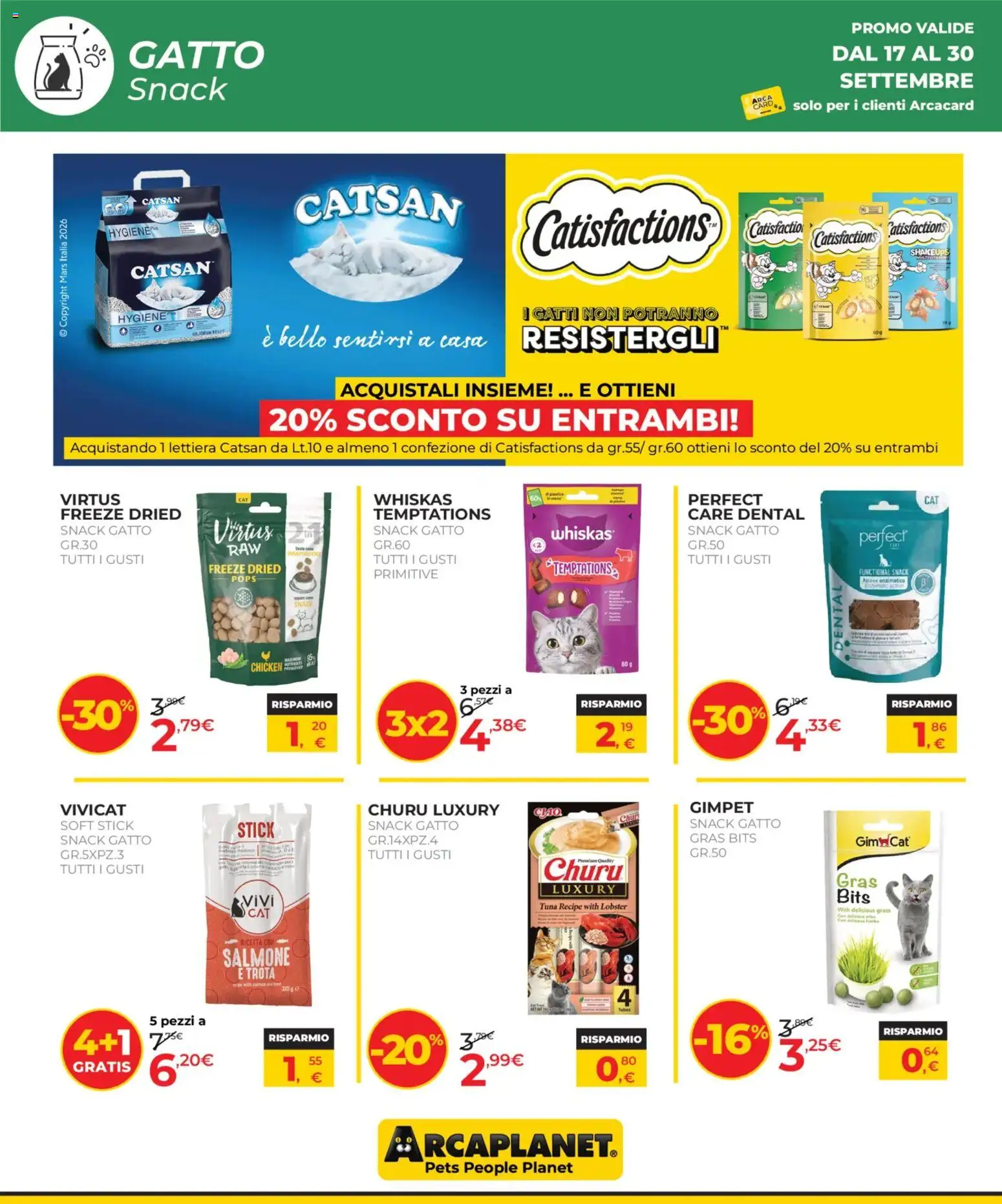 Volantino Arcaplanet del 17/09/2026 | Pagina: 10 | Prodotti: Salmone, Trota