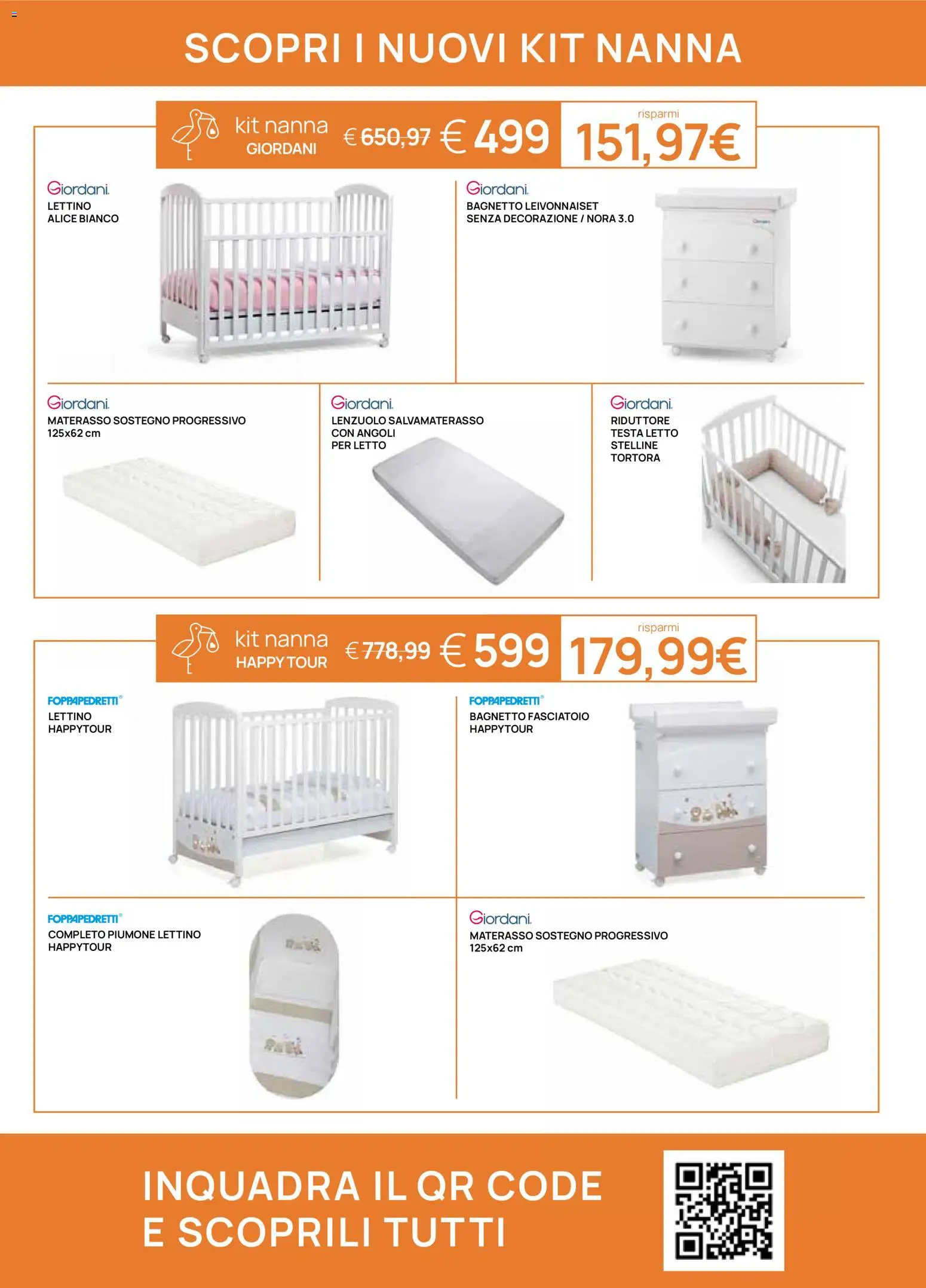 Volantino Prenatal del 08/10/2026 | Pagina: 20 | Prodotti: Lettino, Bagnetto, Letto, Materasso
