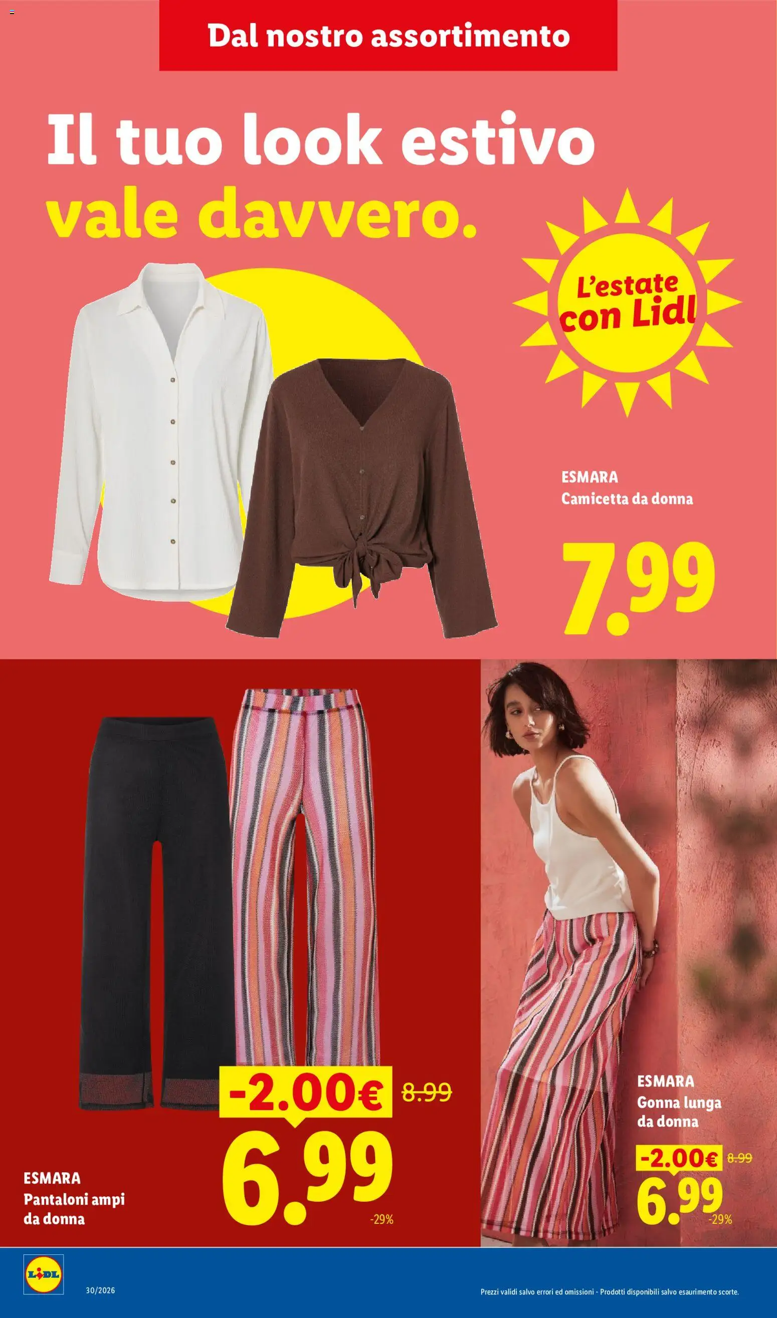 Volantino Lidl del 10/08/2026 | Pagina: 16 | Prodotti: Camicetta, Pantaloni, Gonna