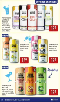 PREMIUM DUTCH WHISKY -COLA-, WHISKY MIXED DRINK WITH BLENDED WHISKY 5%VOL - 250ML - Voorbeeld van een folder van Aldi, geldig van 03-08-2026 | Pagina: 31