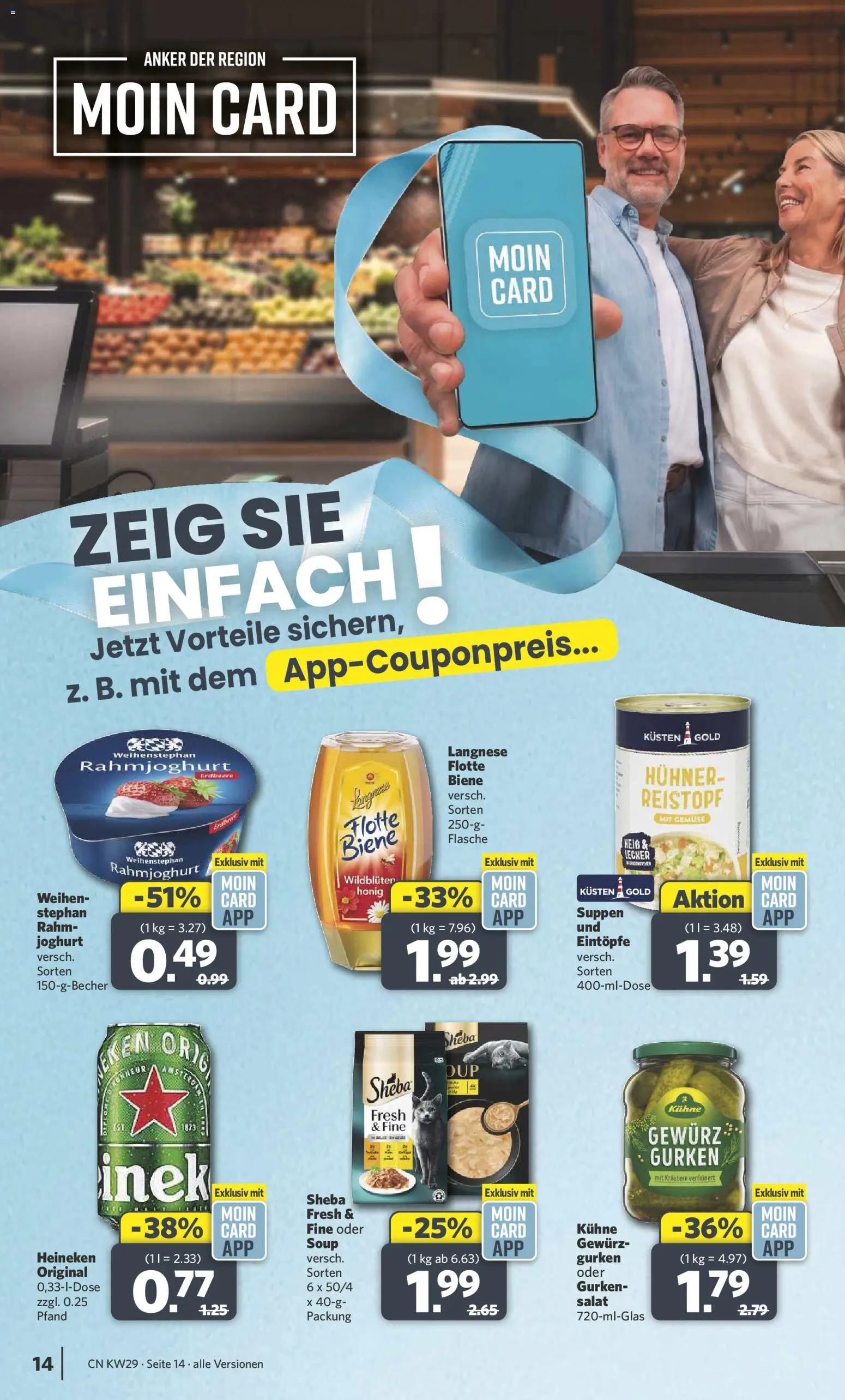 Combi Prospekt – gültig ab 13.07.2026 | Seite: 14 | Produkte: Heineken, Gemüse, Gurken, Salat