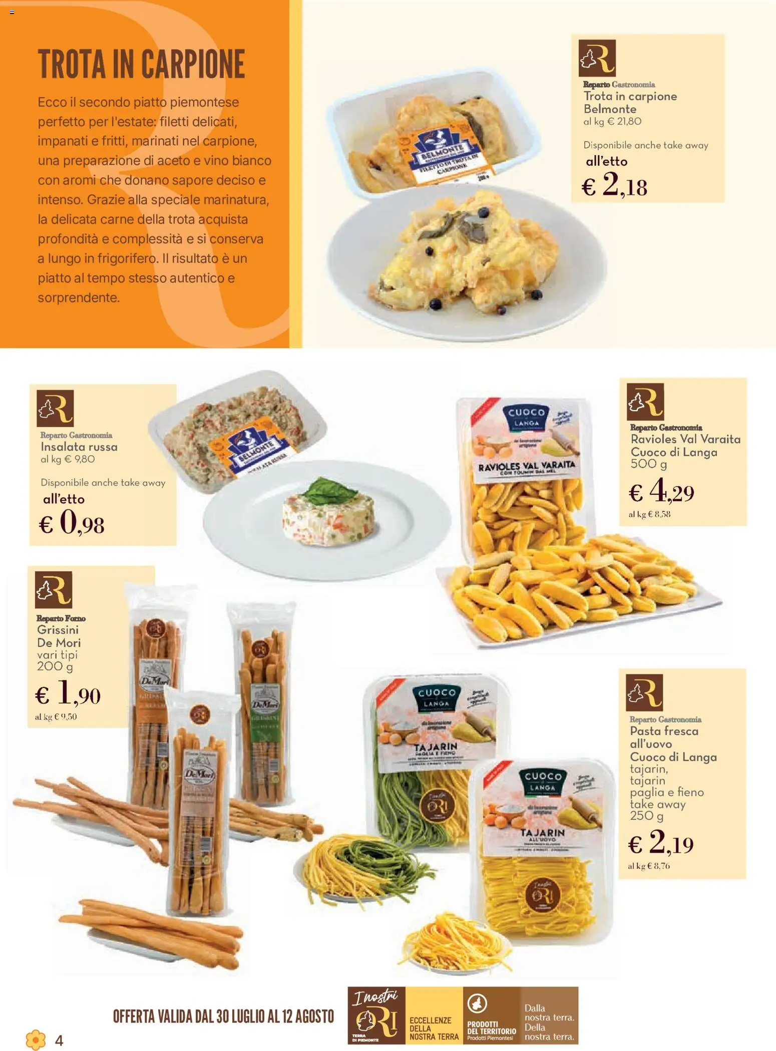 Volantino Conad del 30/07/2026 | Pagina: 4 | Prodotti: Ravioli, Aceto, Vino bianco, Terra