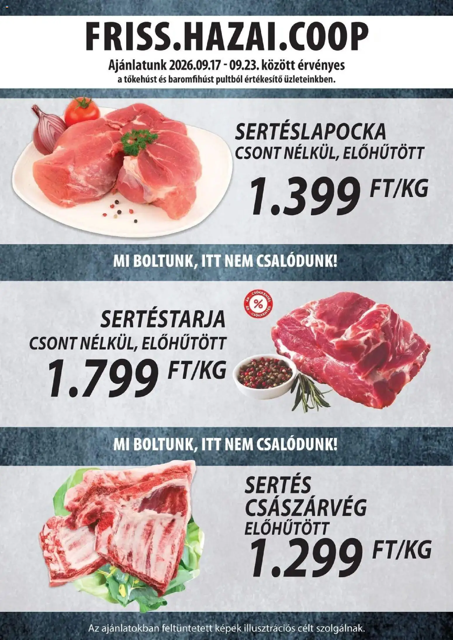 COOP Szolnok akciós újság Szolnok - 2026.09.17. -tól/töl > akció, lapozható szórólap 🛍️ | Oldal: 2 | Termékek: Sertéstarja, Sertéslapocka